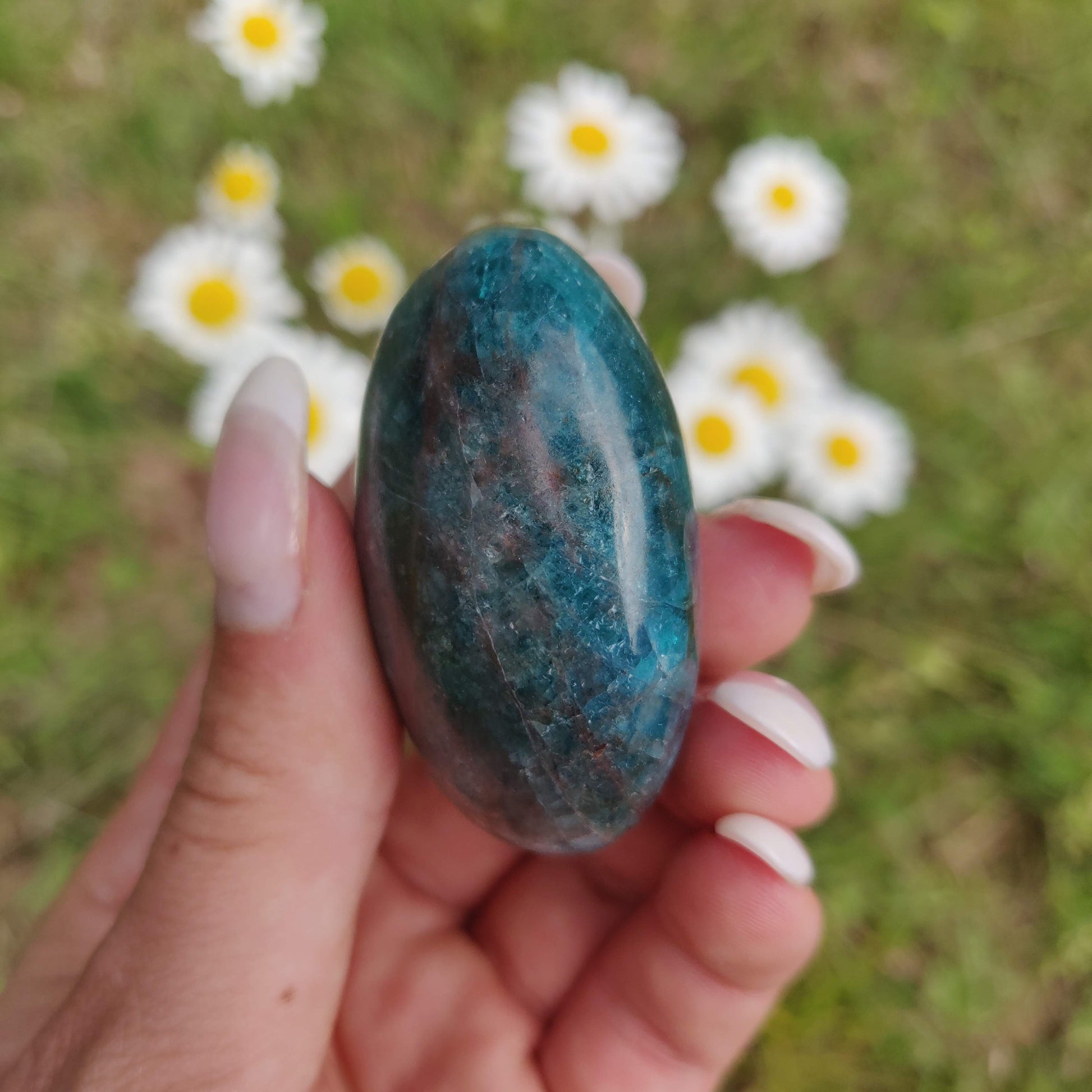 Blue Apatite Palm Stone (#7) - Simply Affinity