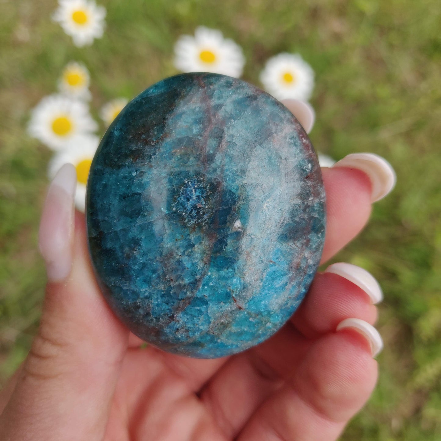 Blue Apatite Palm Stone (#7) - Simply Affinity