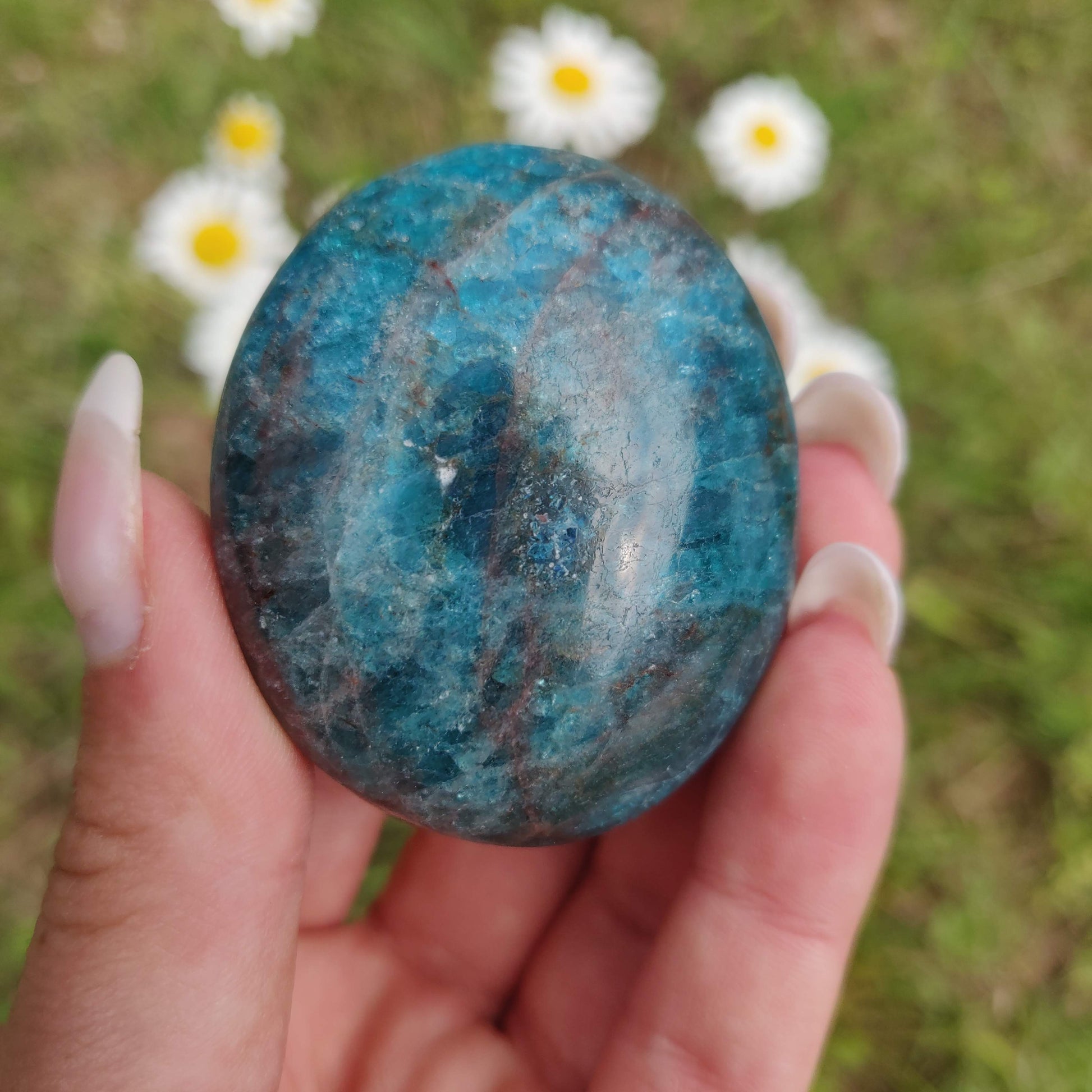 Blue Apatite Palm Stone (#7) - Simply Affinity