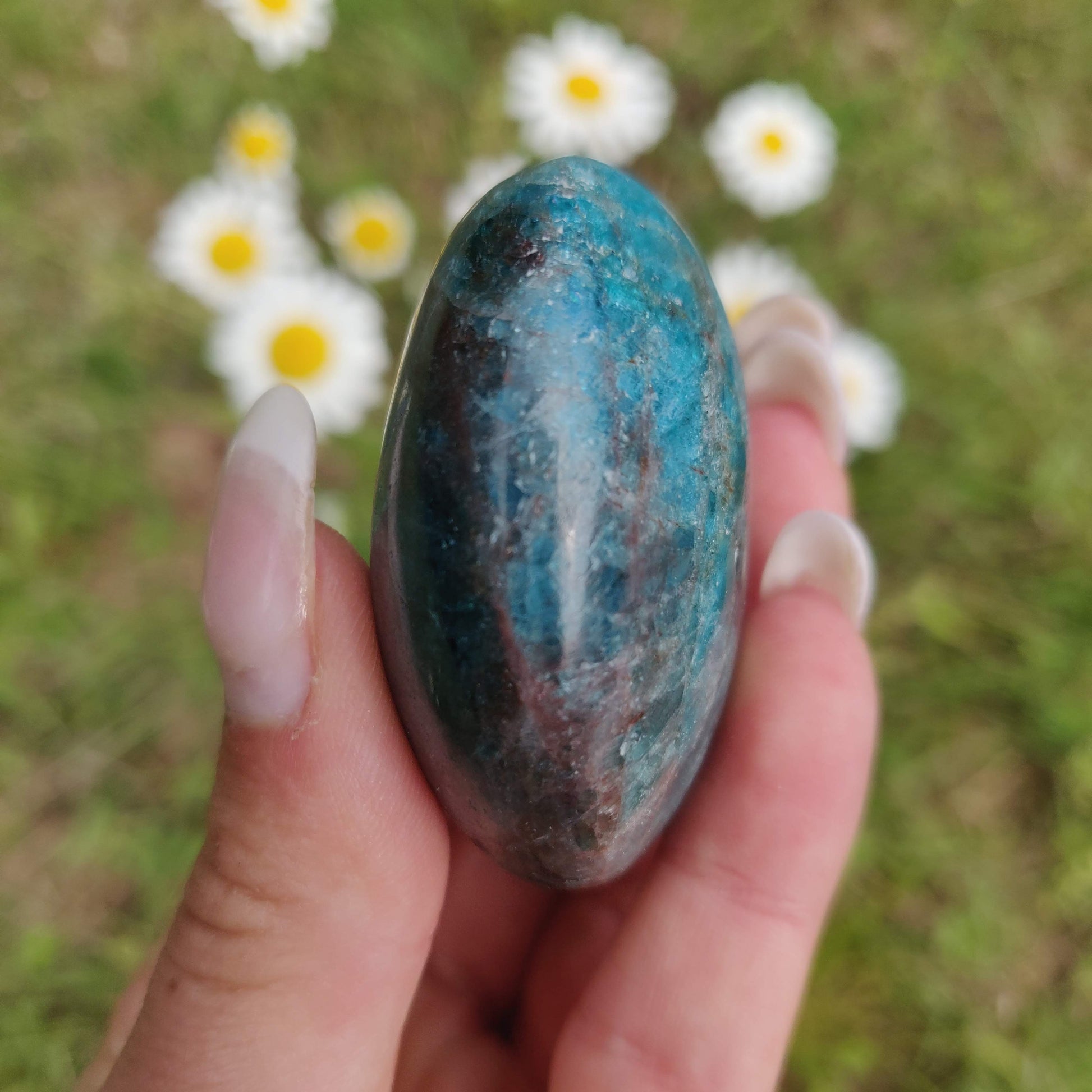 Blue Apatite Palm Stone (#7) - Simply Affinity