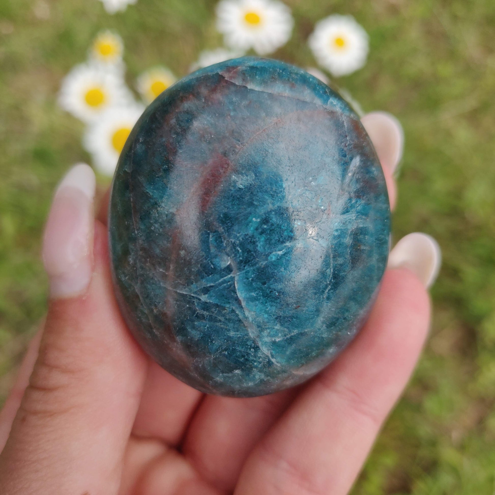 Blue Apatite Palm Stone (#7) - Simply Affinity