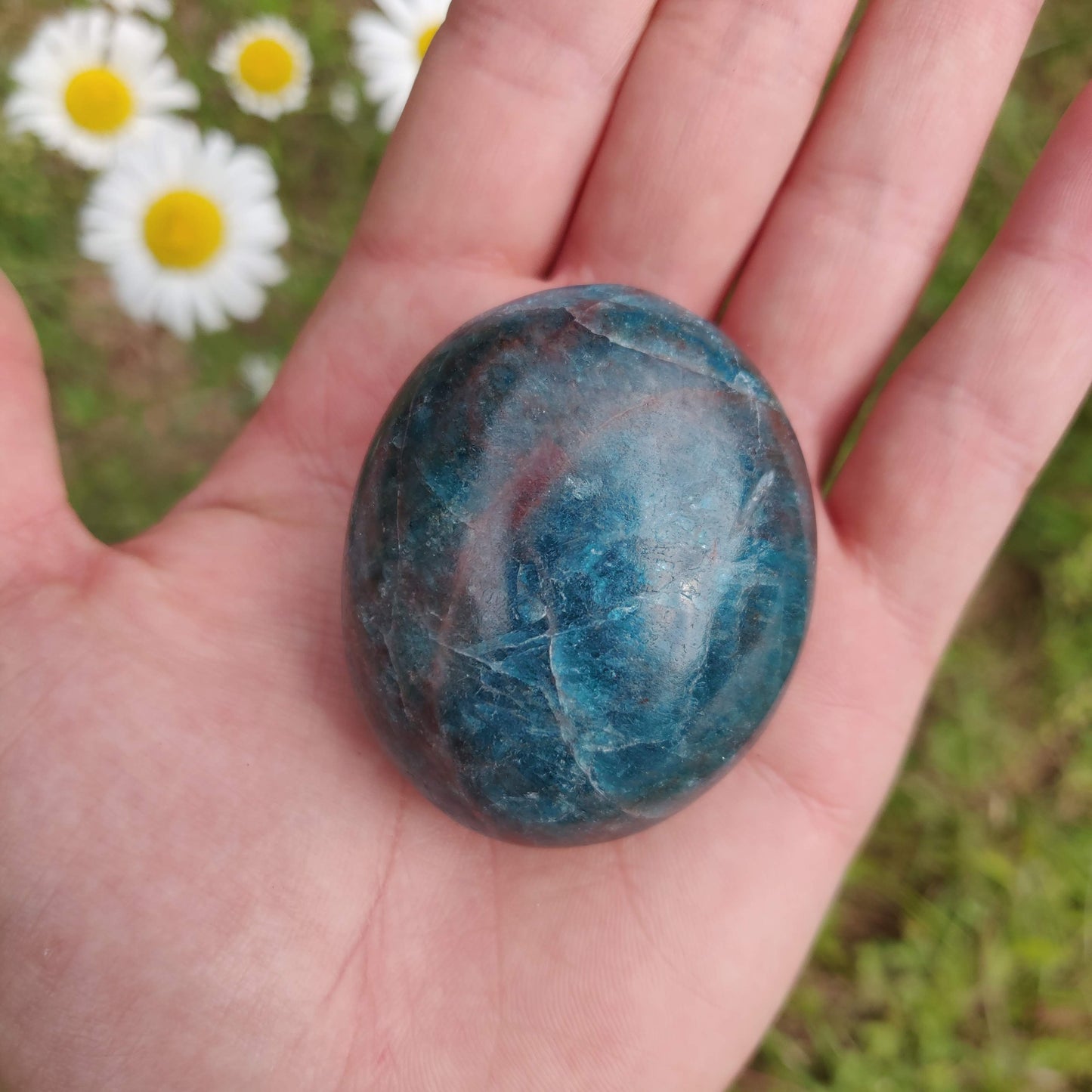 Blue Apatite Palm Stone (#7) - Simply Affinity