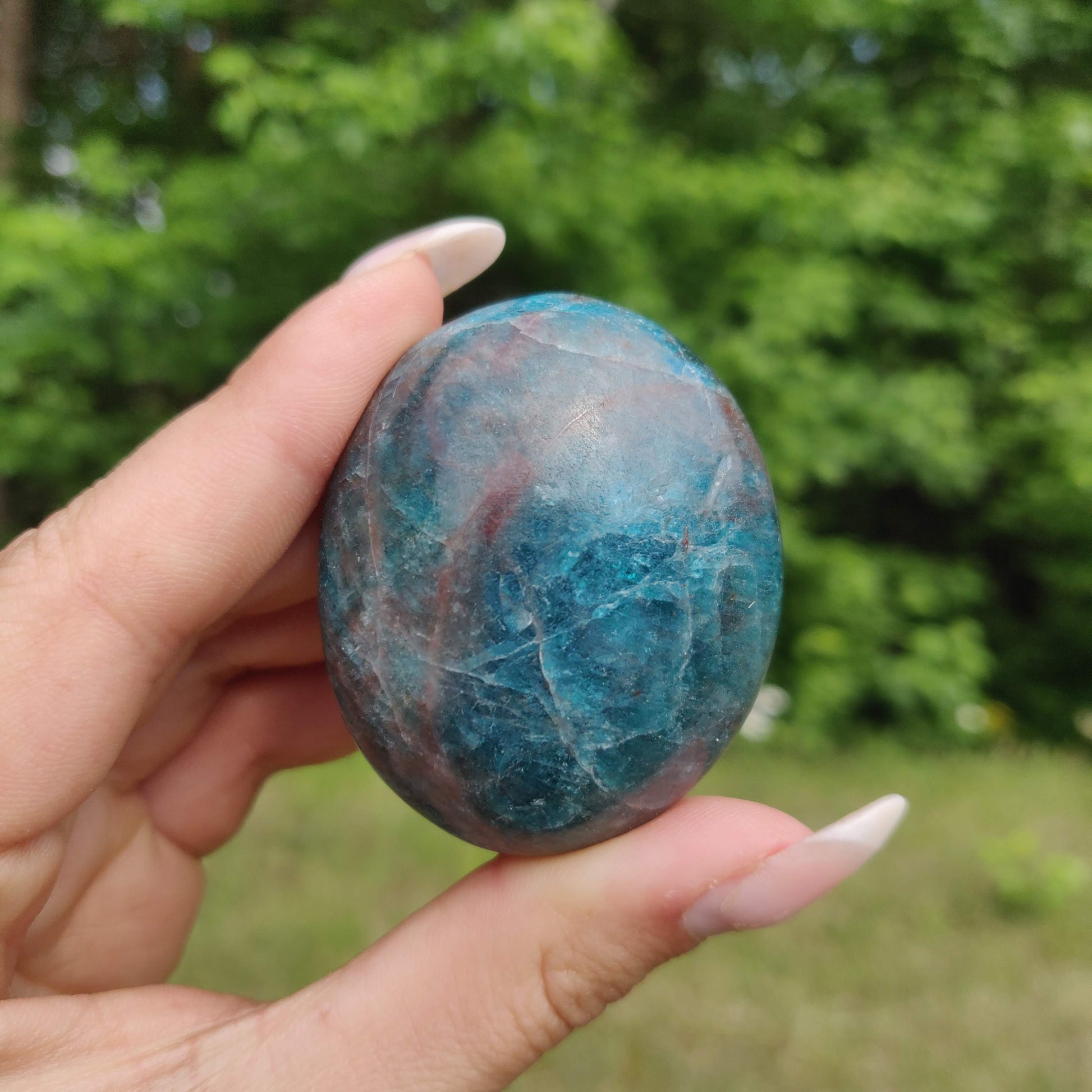 Blue Apatite Palm Stone (#7) - Simply Affinity