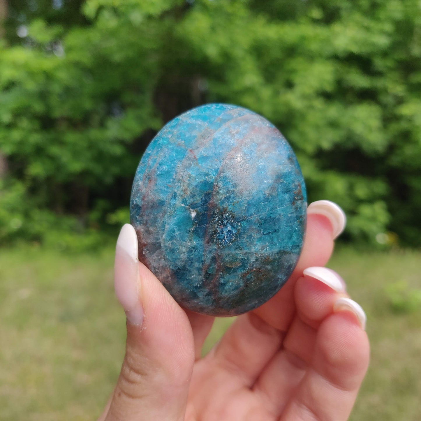 Blue Apatite Palm Stone (#7) - Simply Affinity