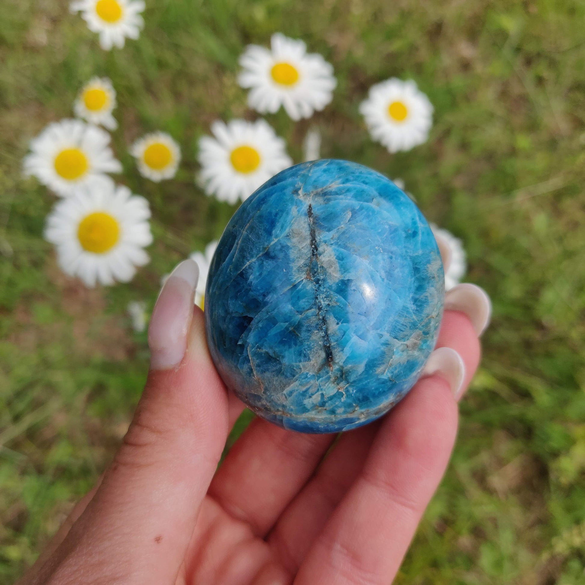 Blue Apatite Palm Stone (#10) - Simply Affinity