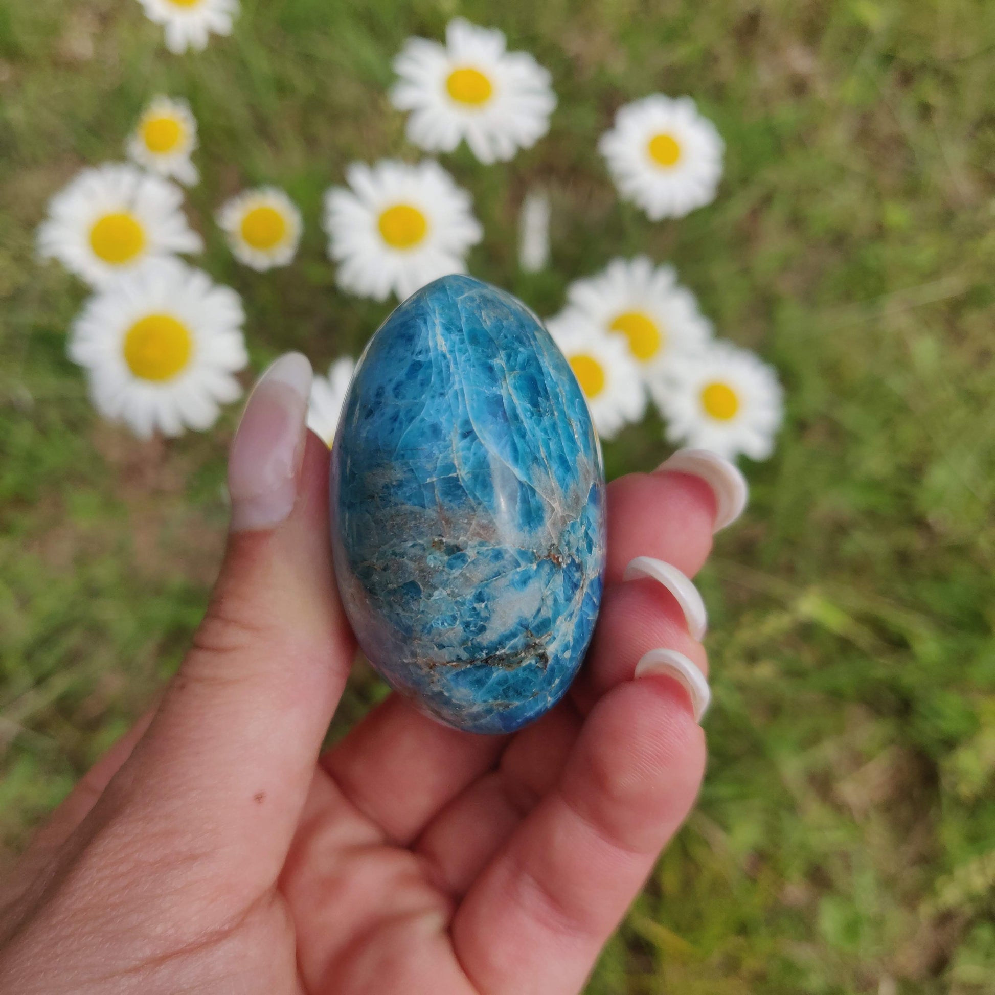 Blue Apatite Palm Stone (#10) - Simply Affinity