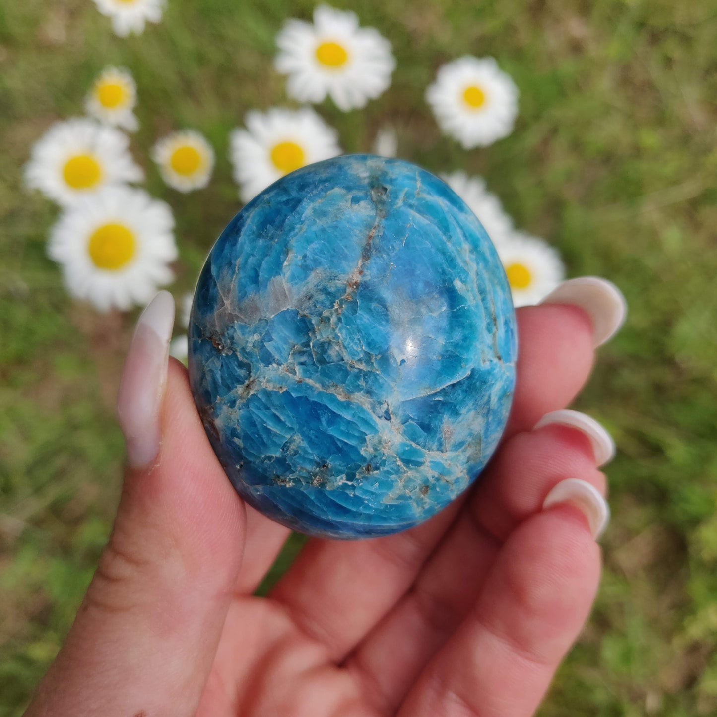 Blue Apatite Palm Stone (#10) - Simply Affinity