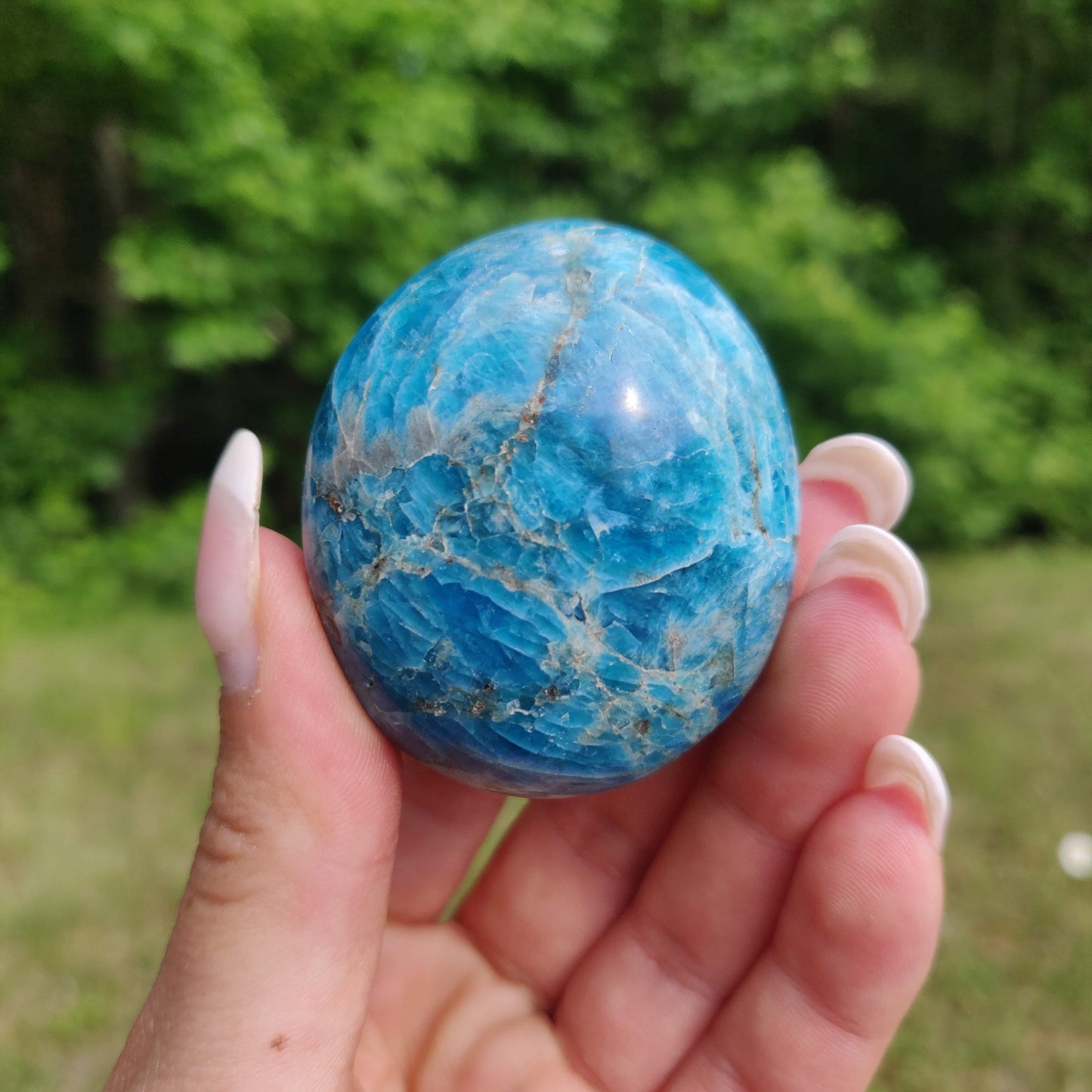 Blue Apatite Palm Stone (#10) - Simply Affinity