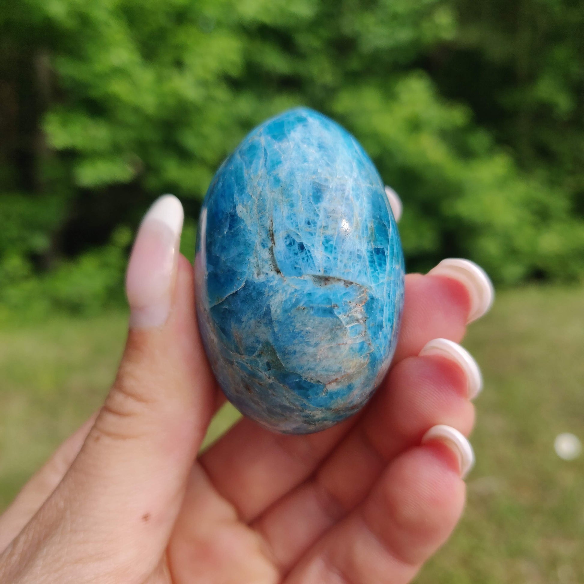 Blue Apatite Palm Stone (#10) - Simply Affinity