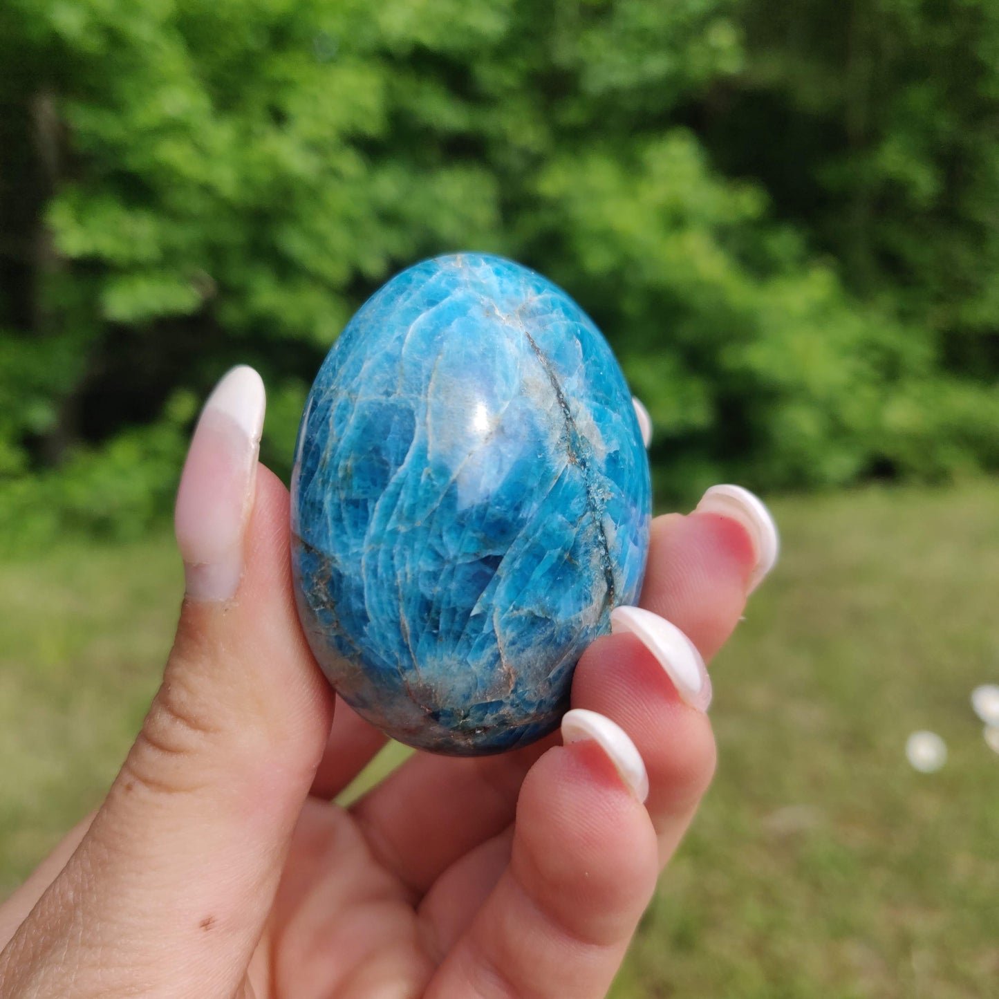 Blue Apatite Palm Stone (#10) - Simply Affinity