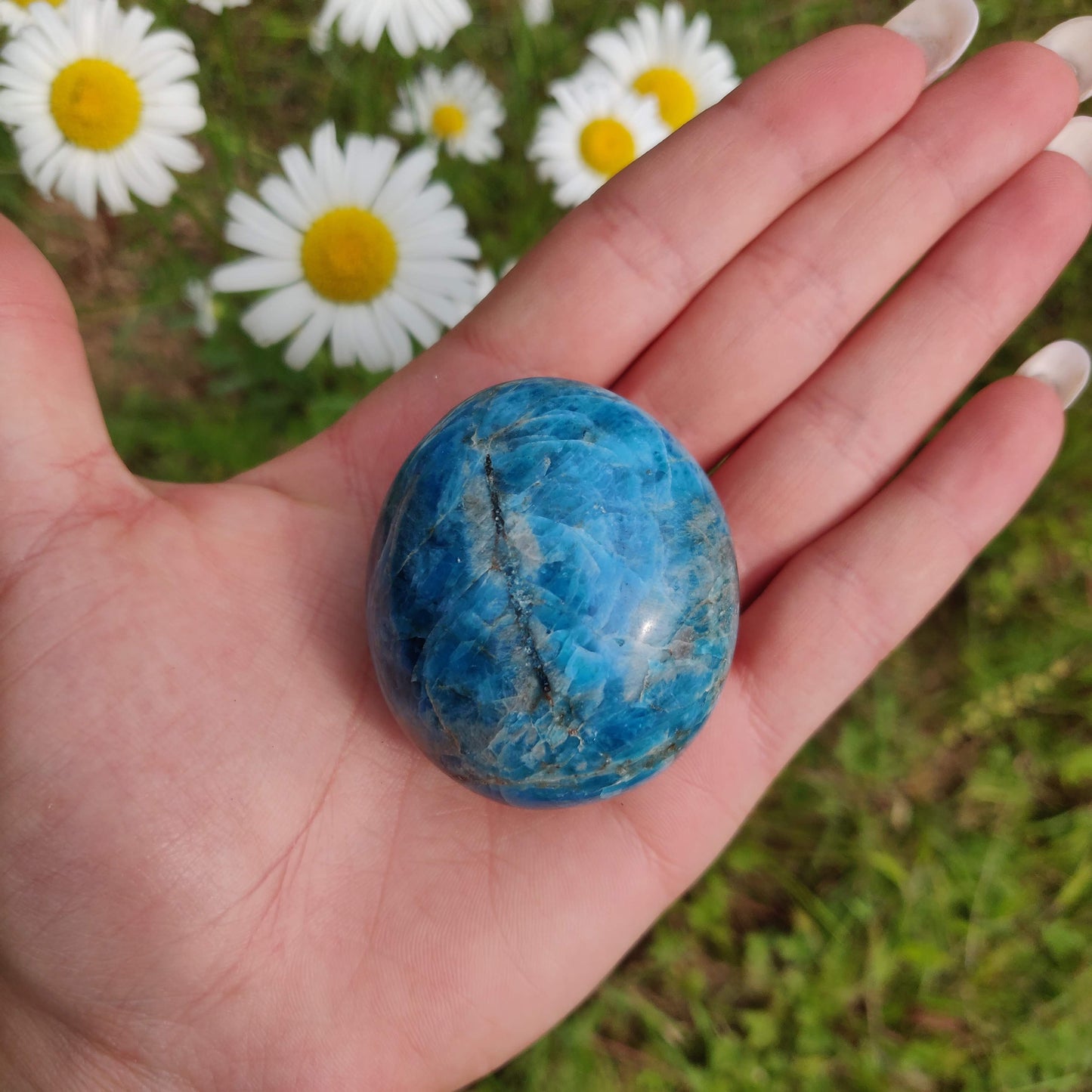 Blue Apatite Palm Stone (#10) - Simply Affinity