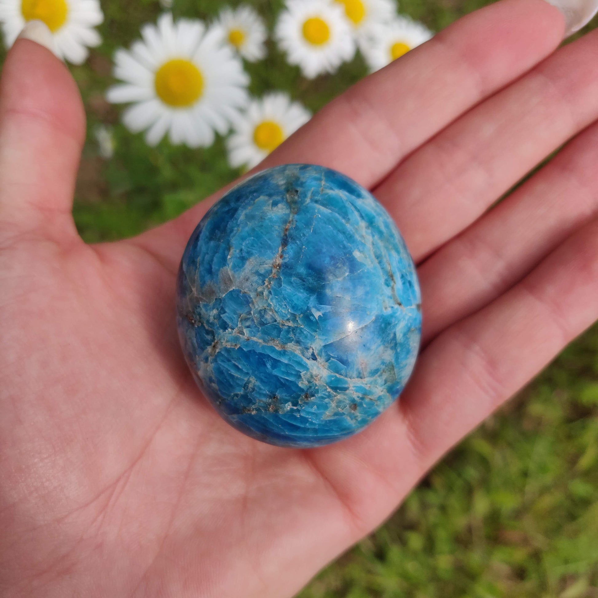 Blue Apatite Palm Stone (#10) - Simply Affinity