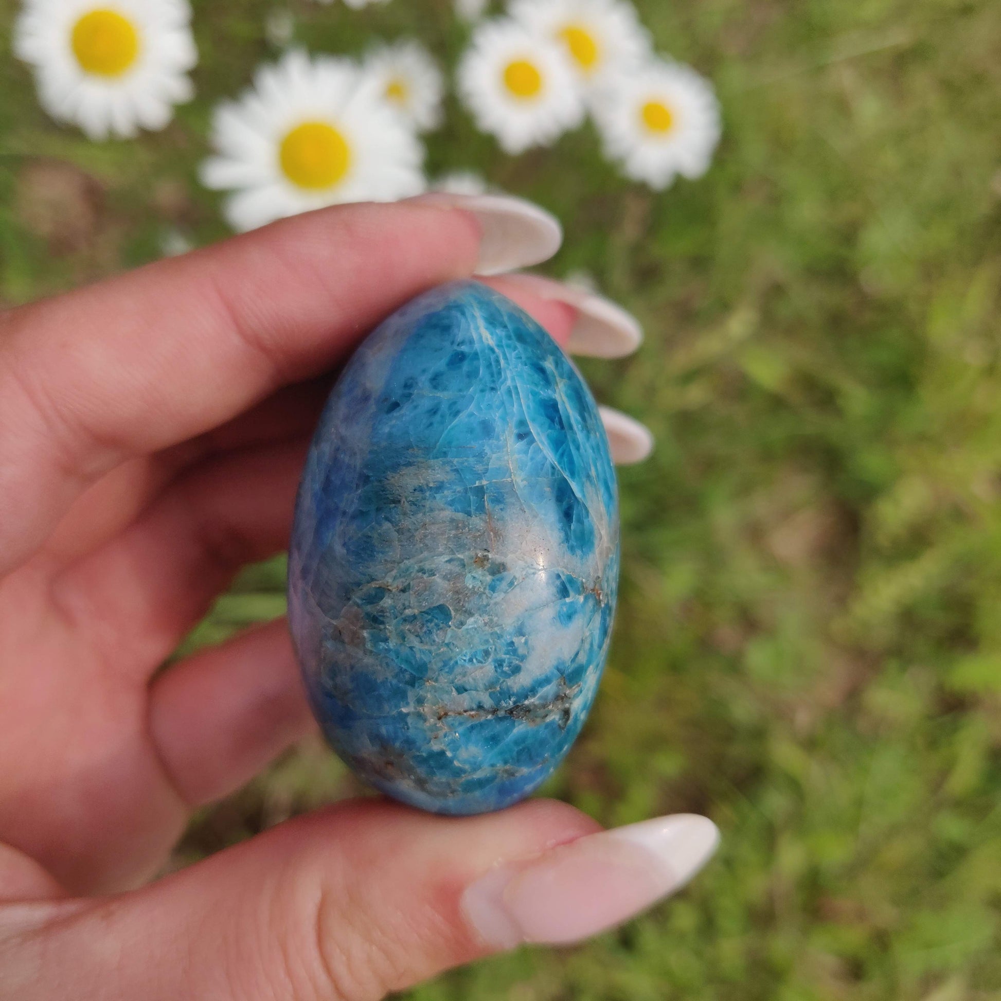 Blue Apatite Palm Stone (#10) - Simply Affinity