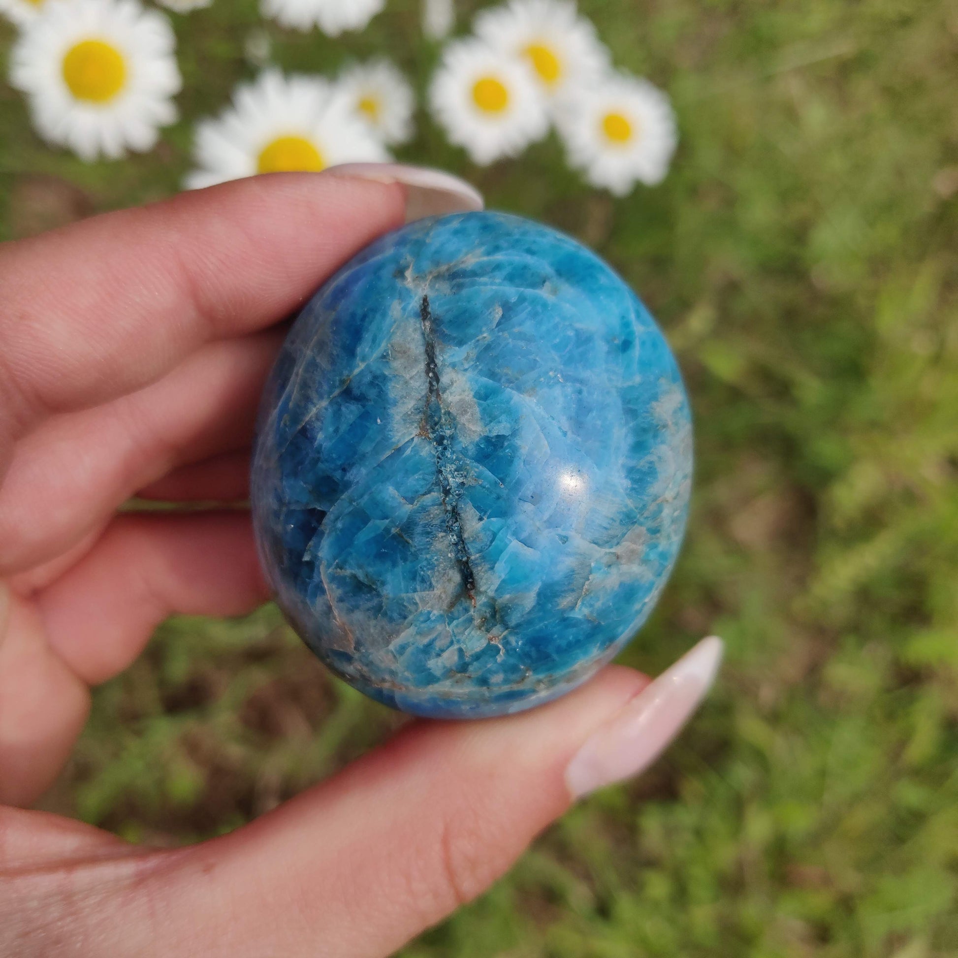 Blue Apatite Palm Stone (#10) - Simply Affinity
