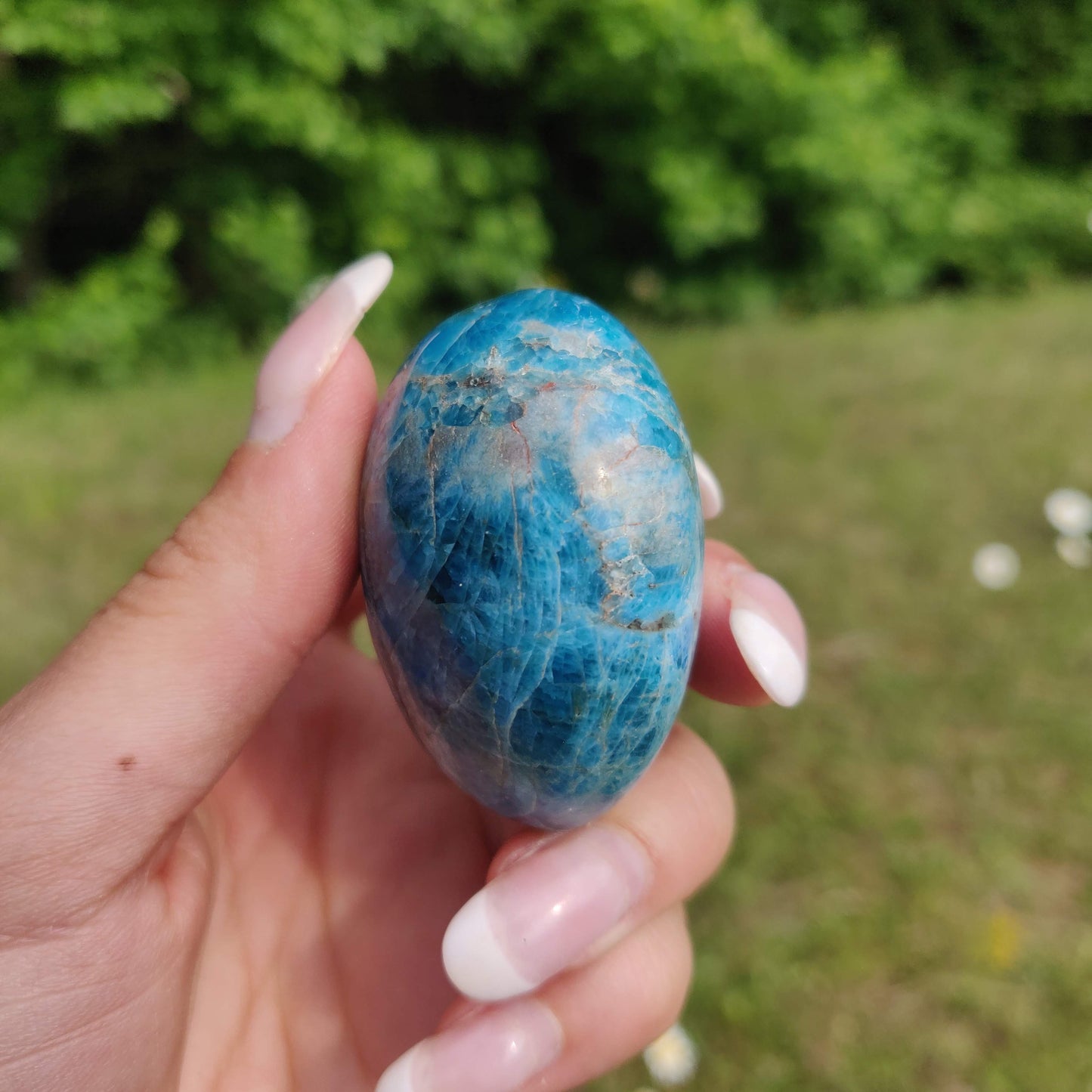 Blue Apatite Palm Stone (#10) - Simply Affinity