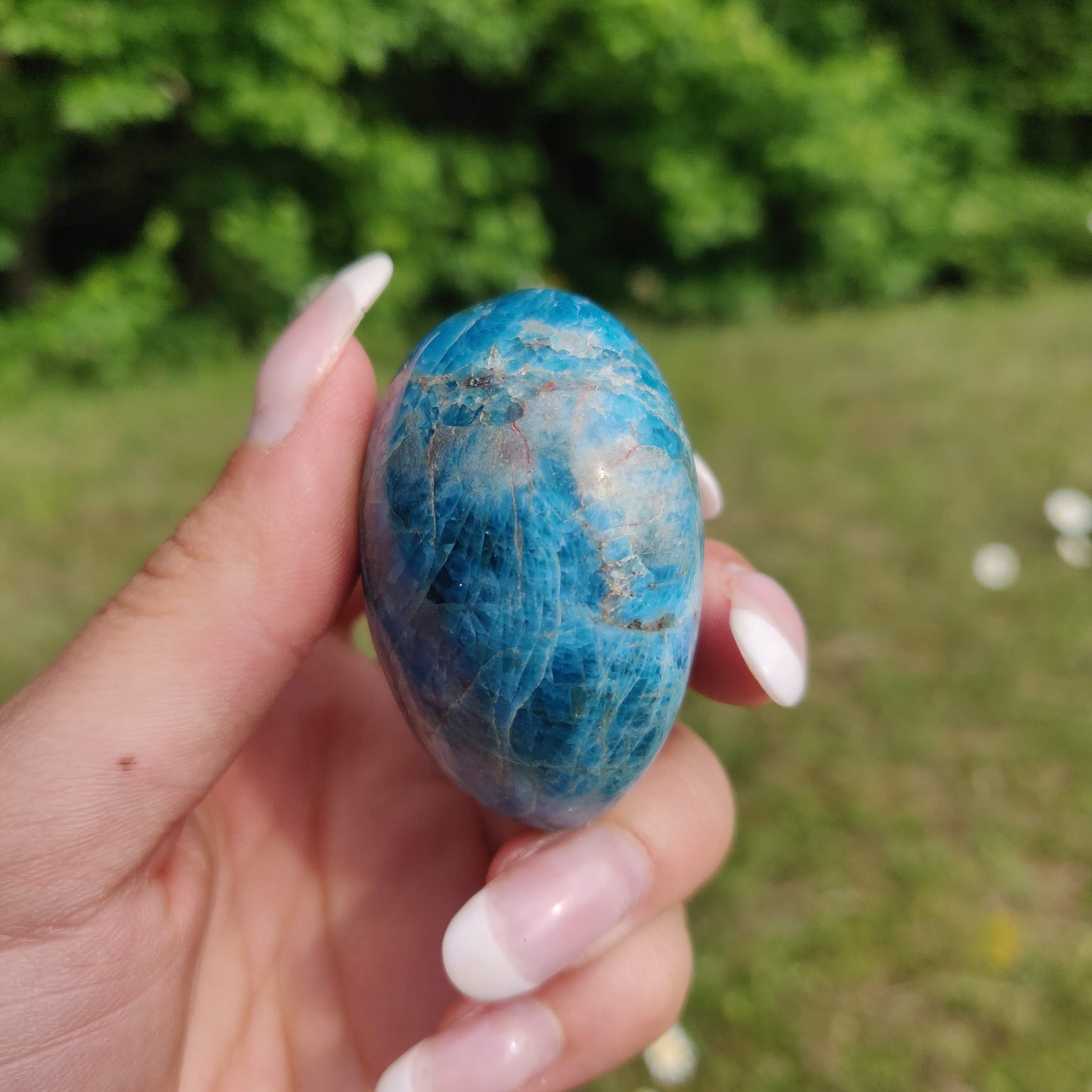 Blue Apatite Palm Stone (#10) - Simply Affinity