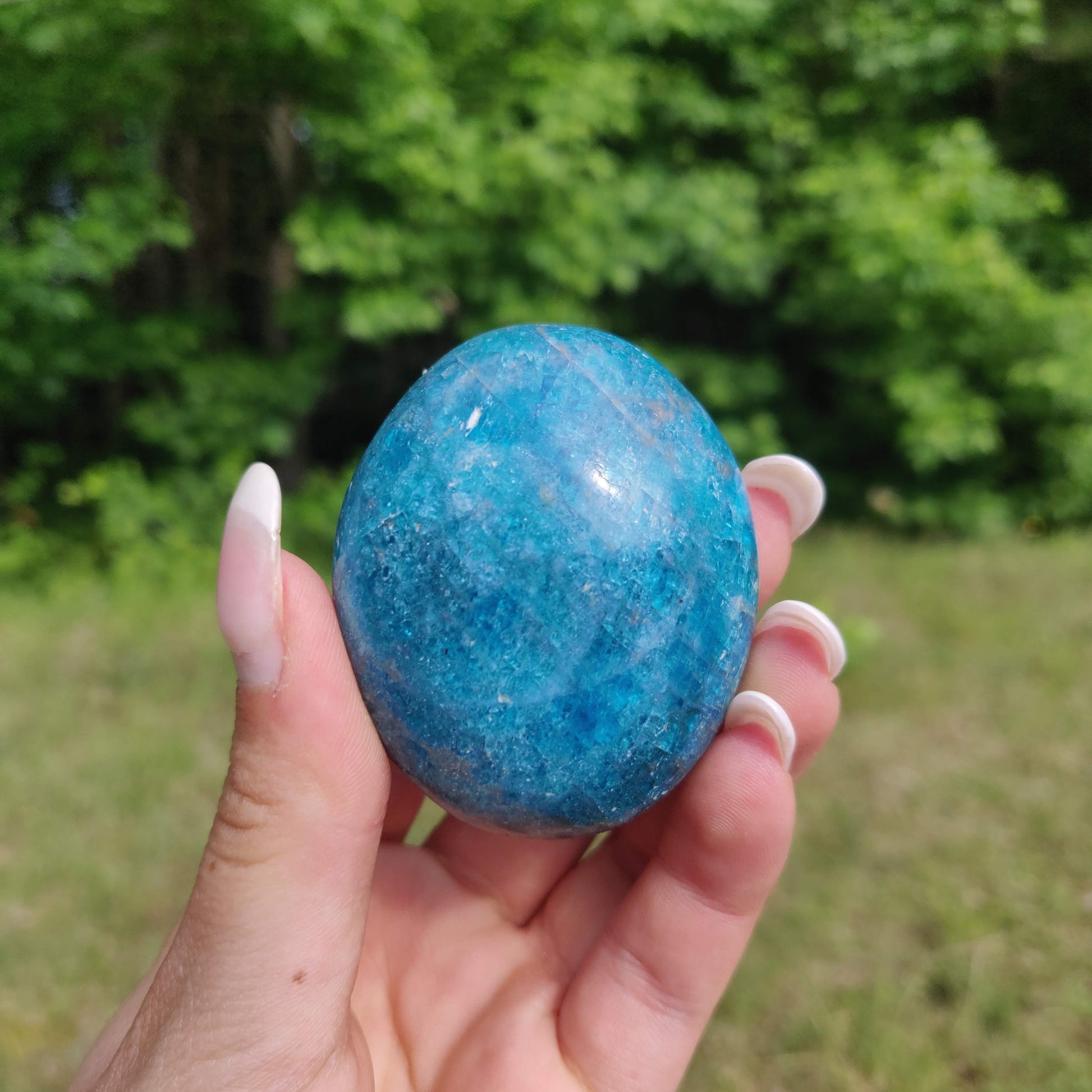 Blue Apatite Palm Stone (#12) - Simply Affinity