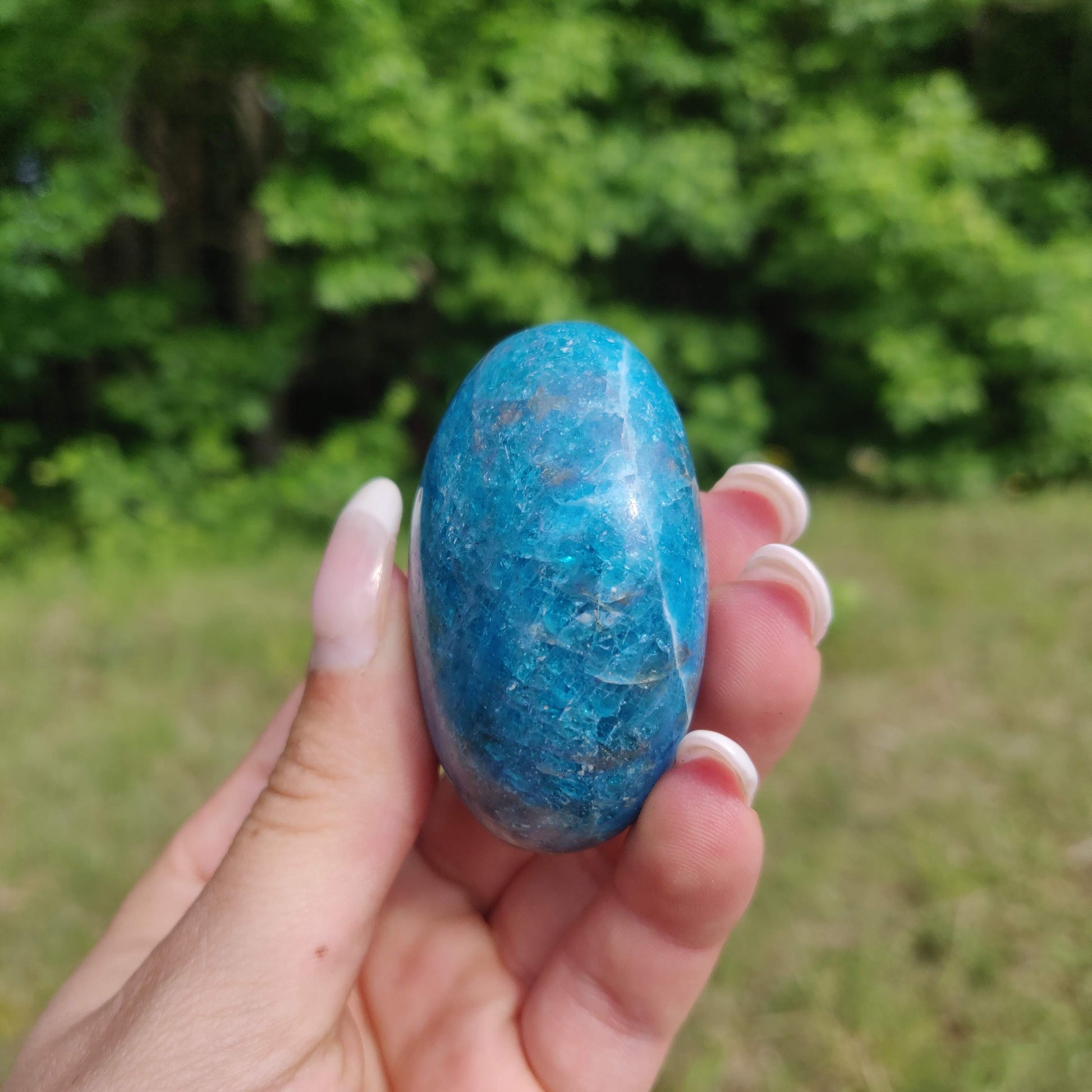 Blue Apatite Palm Stone (#12) - Simply Affinity