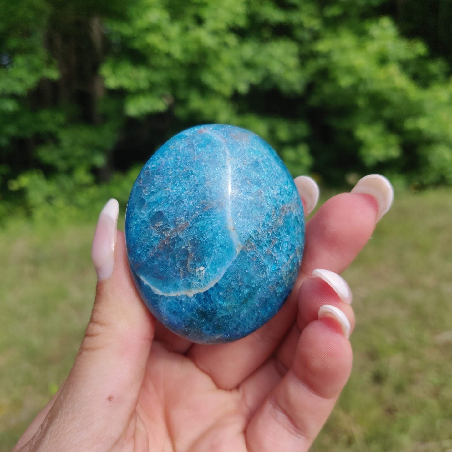 Blue Apatite Palm Stone (#12) - Simply Affinity