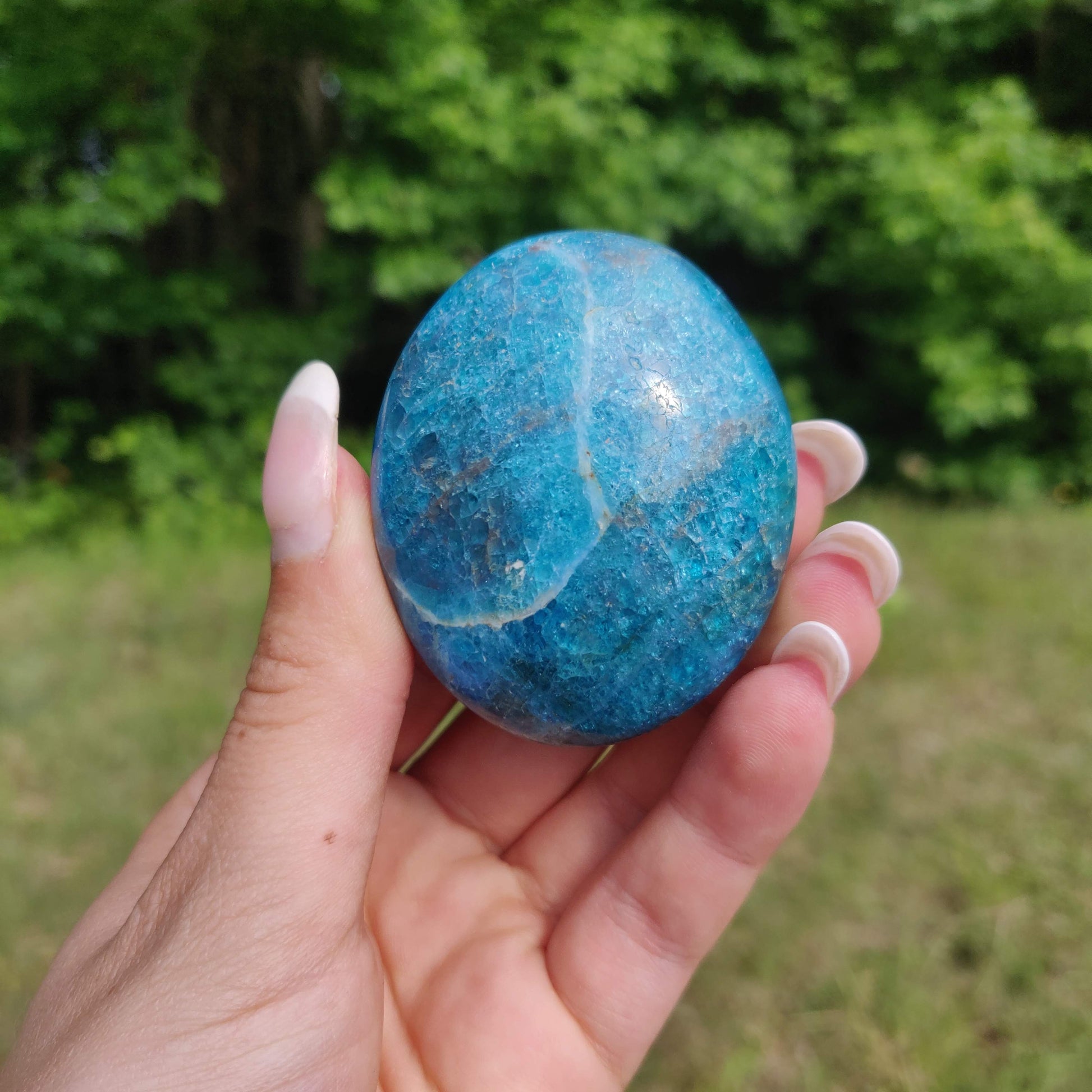 Blue Apatite Palm Stone (#12) - Simply Affinity