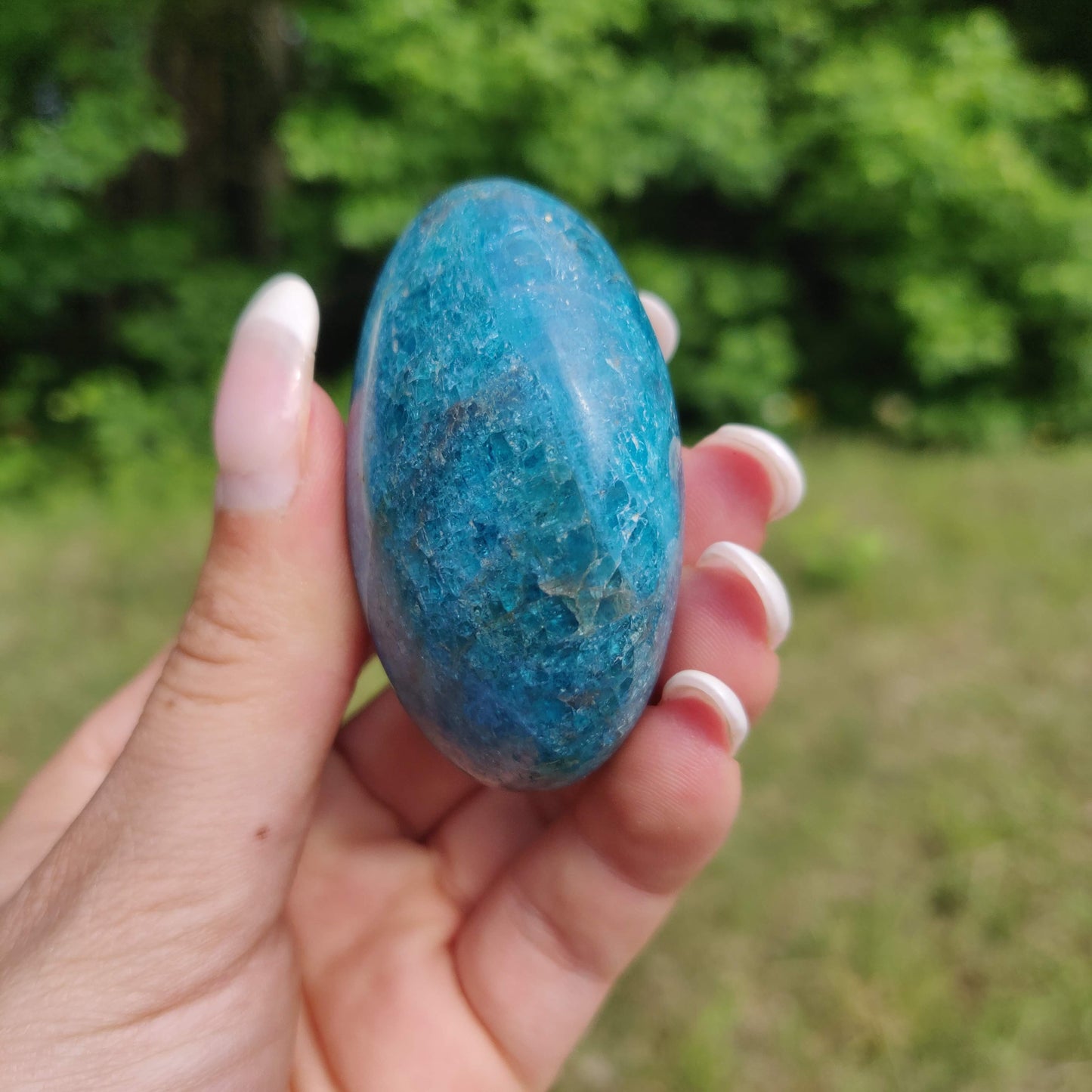 Blue Apatite Palm Stone (#12) - Simply Affinity