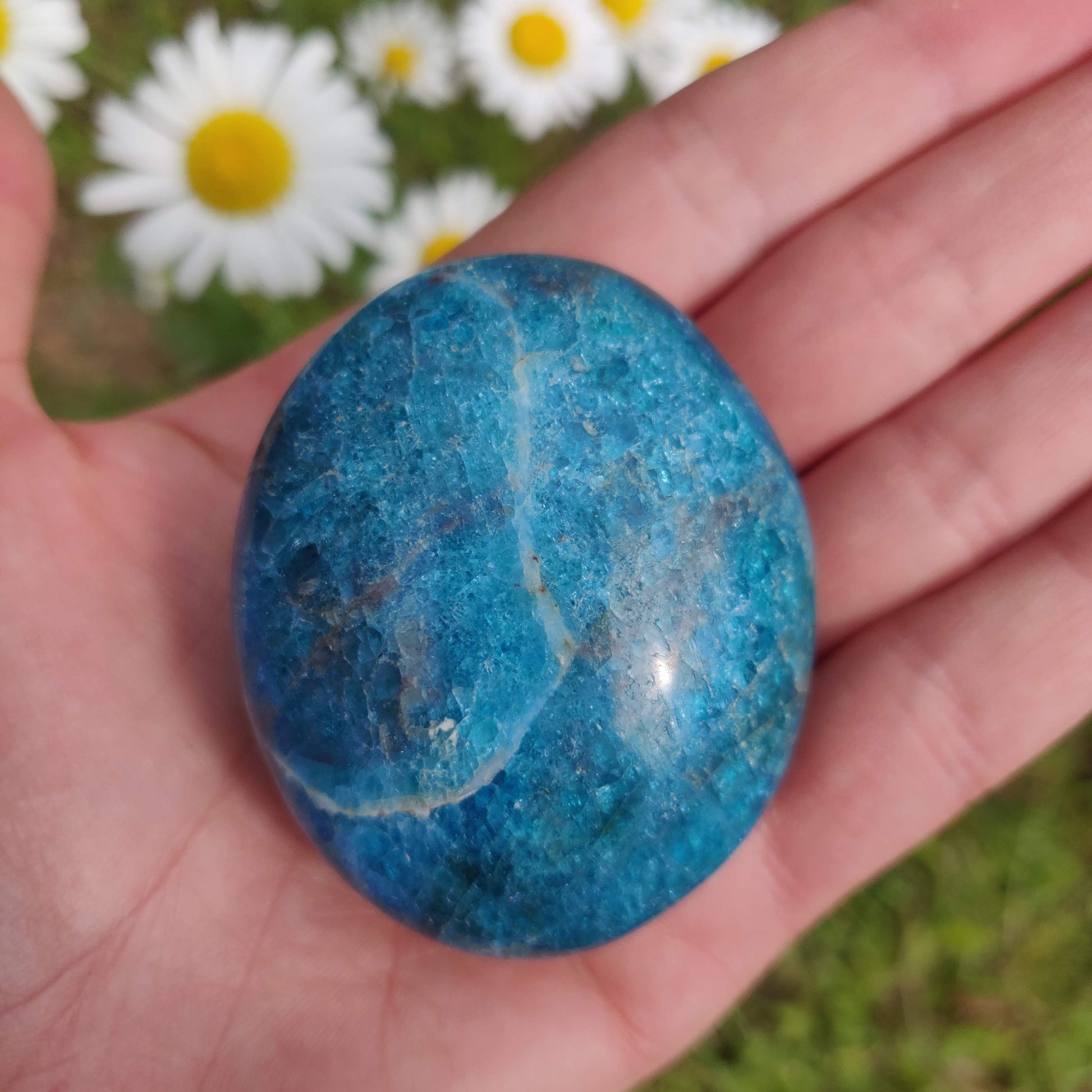 Blue Apatite Palm Stone (#12) - Simply Affinity