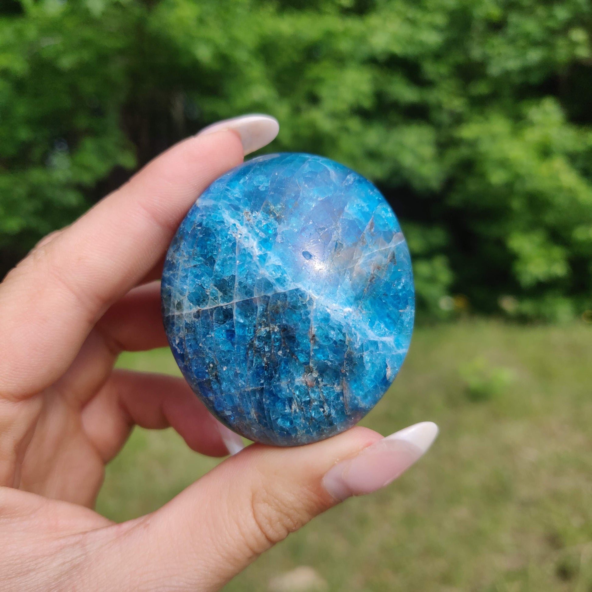 Blue Apatite Palm Stone (#13) - Simply Affinity