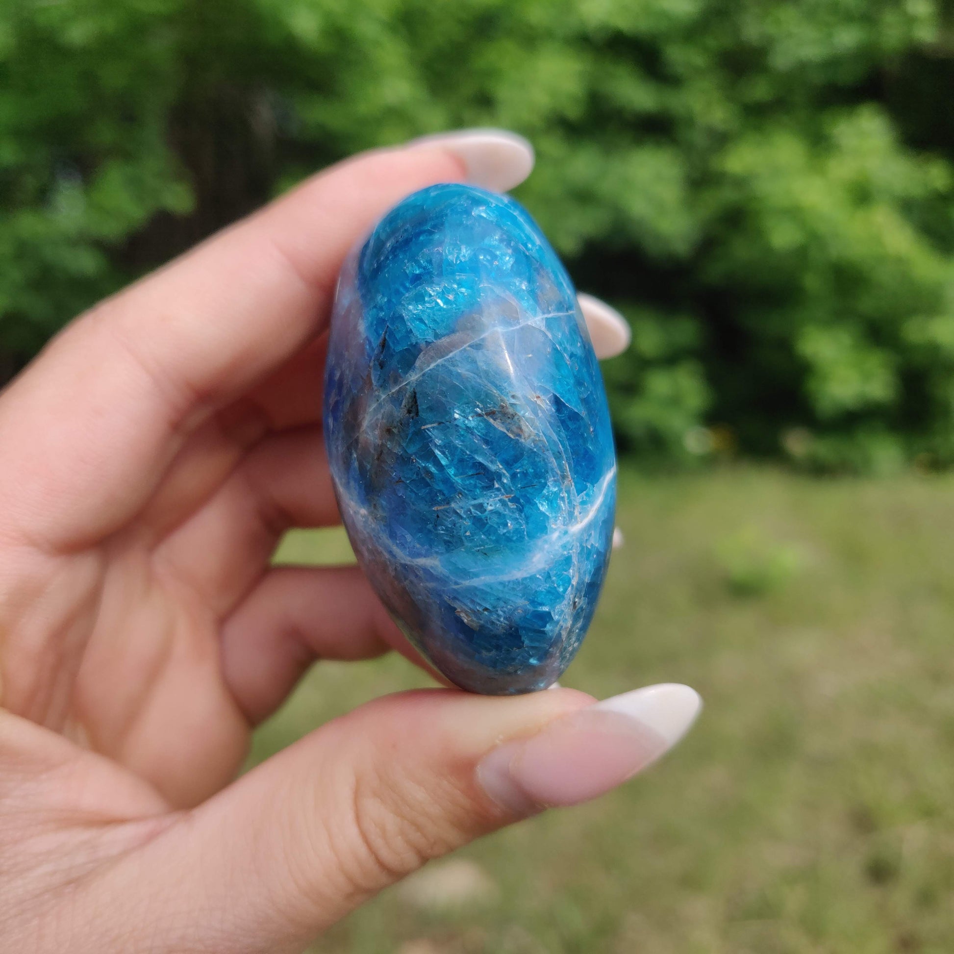 Blue Apatite Palm Stone (#13) - Simply Affinity