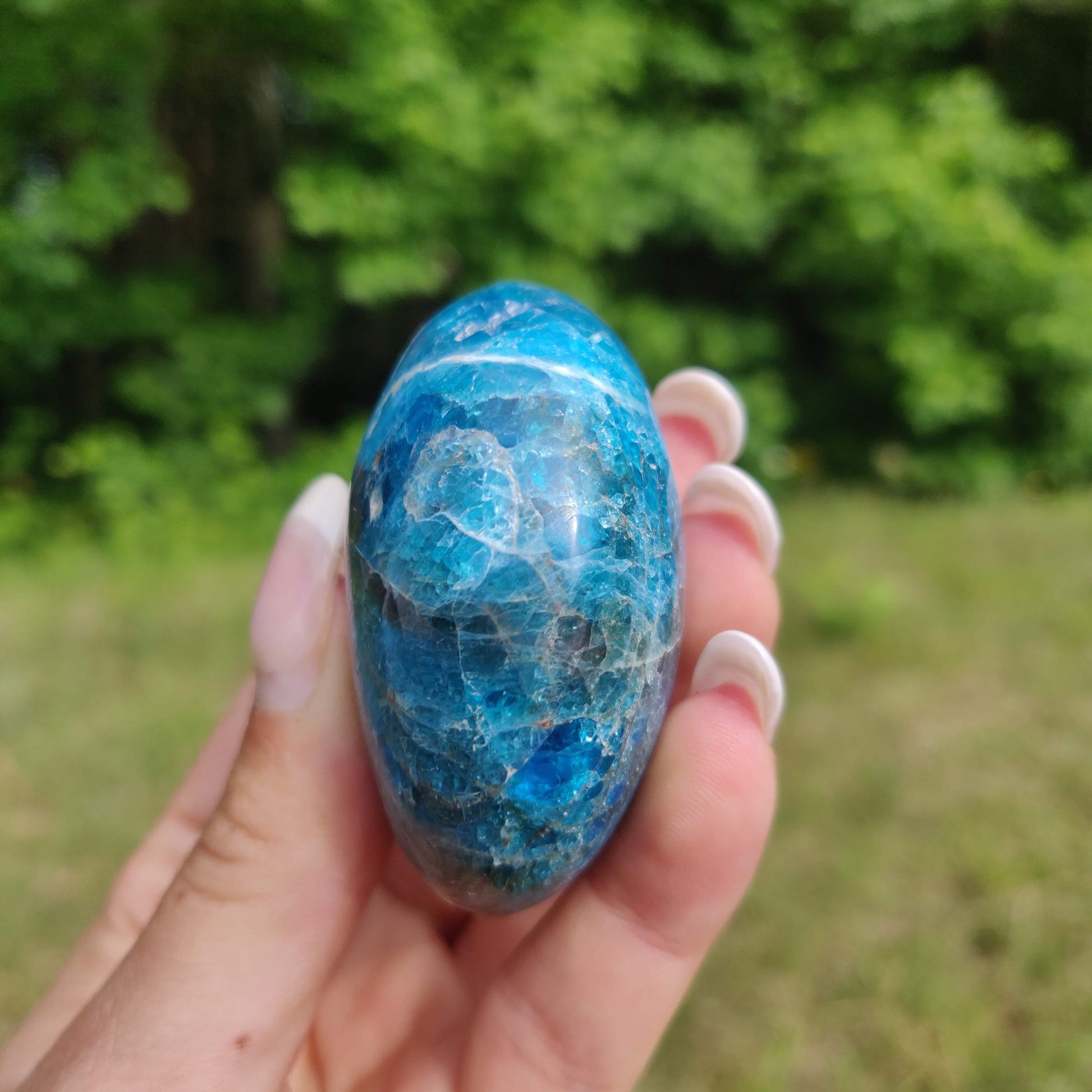 Blue Apatite Palm Stone (#13) - Simply Affinity