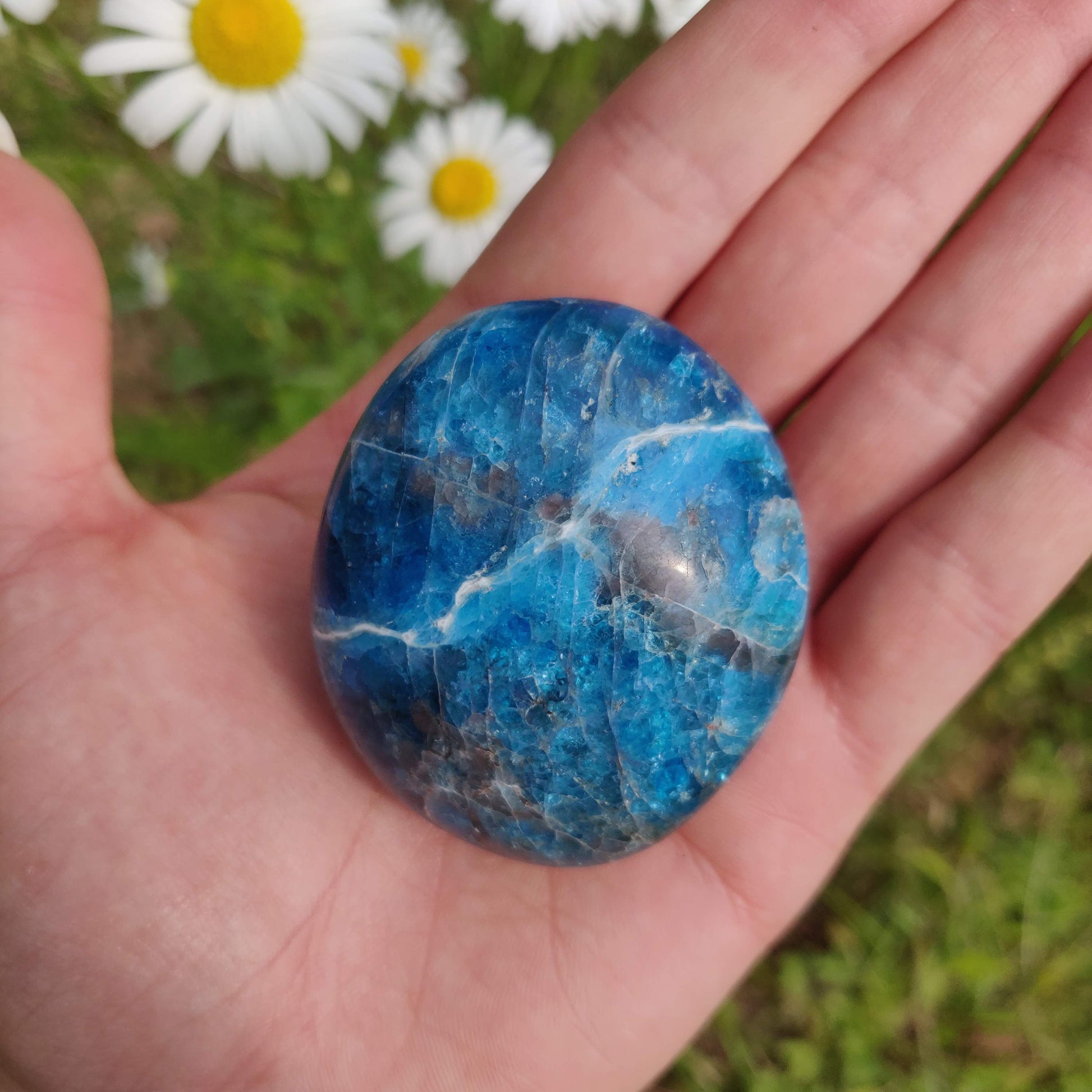 Blue Apatite Palm Stone (#13) - Simply Affinity