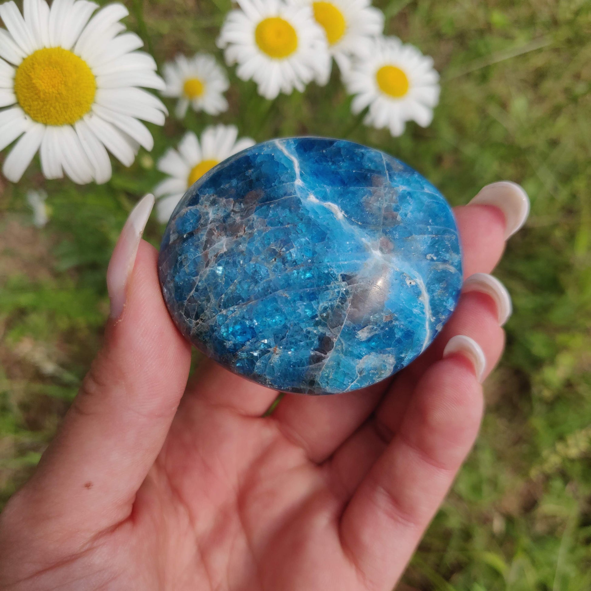 Blue Apatite Palm Stone (#13) - Simply Affinity