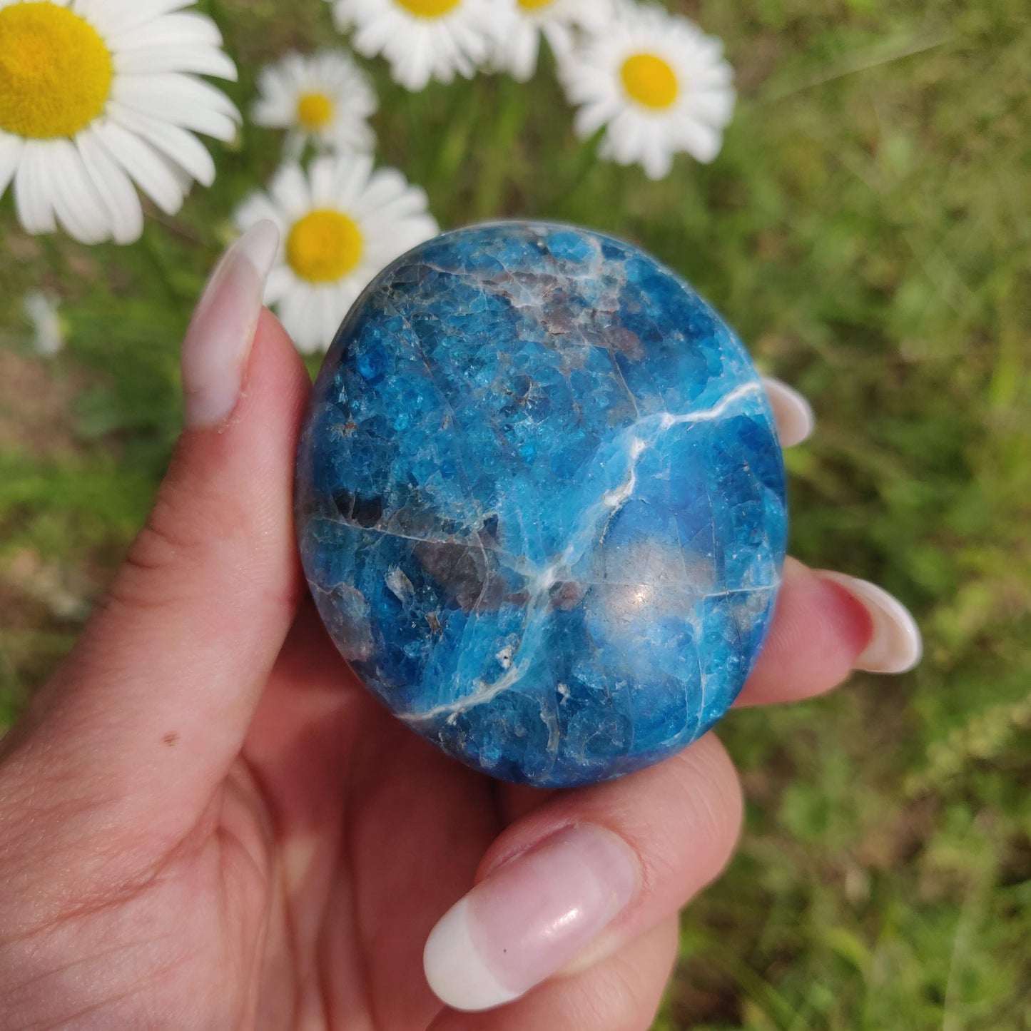 Blue Apatite Palm Stone (#13) - Simply Affinity