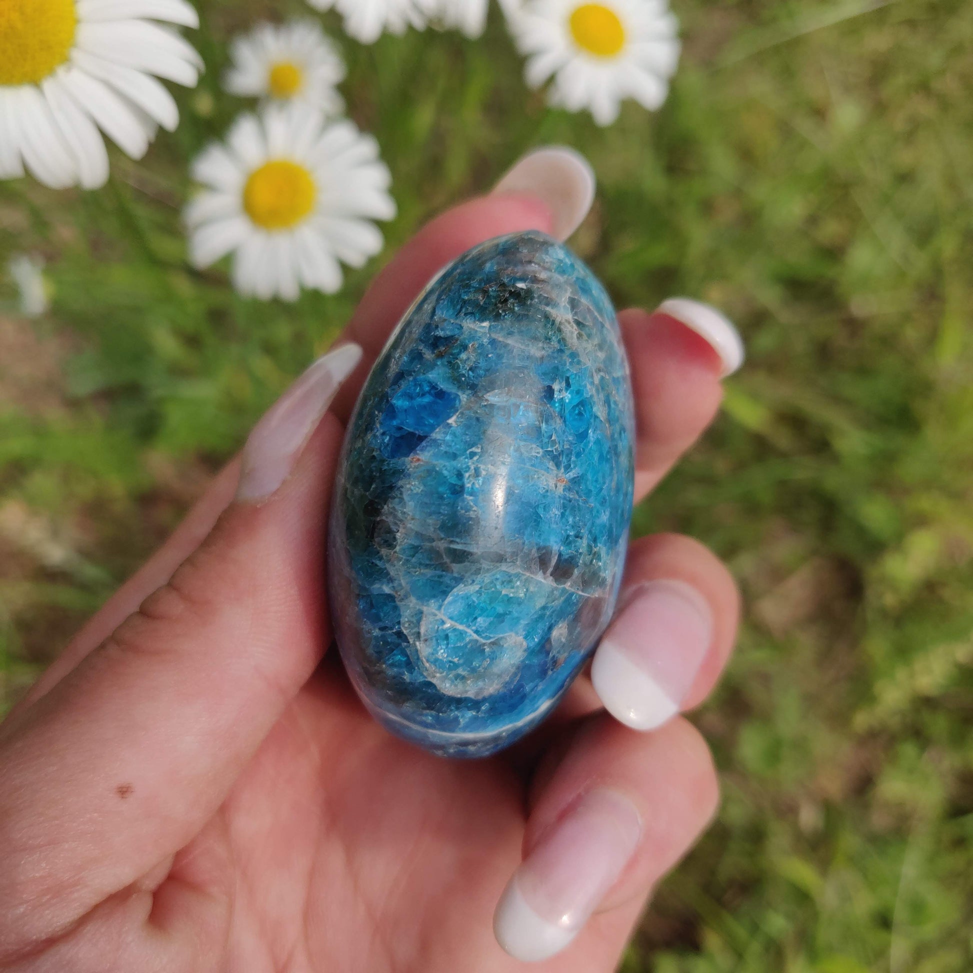 Blue Apatite Palm Stone (#13) - Simply Affinity