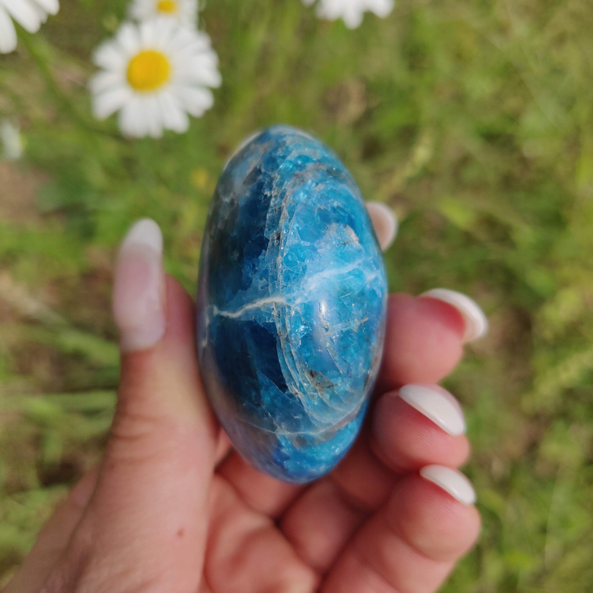 Blue Apatite Palm Stone (#13) - Simply Affinity