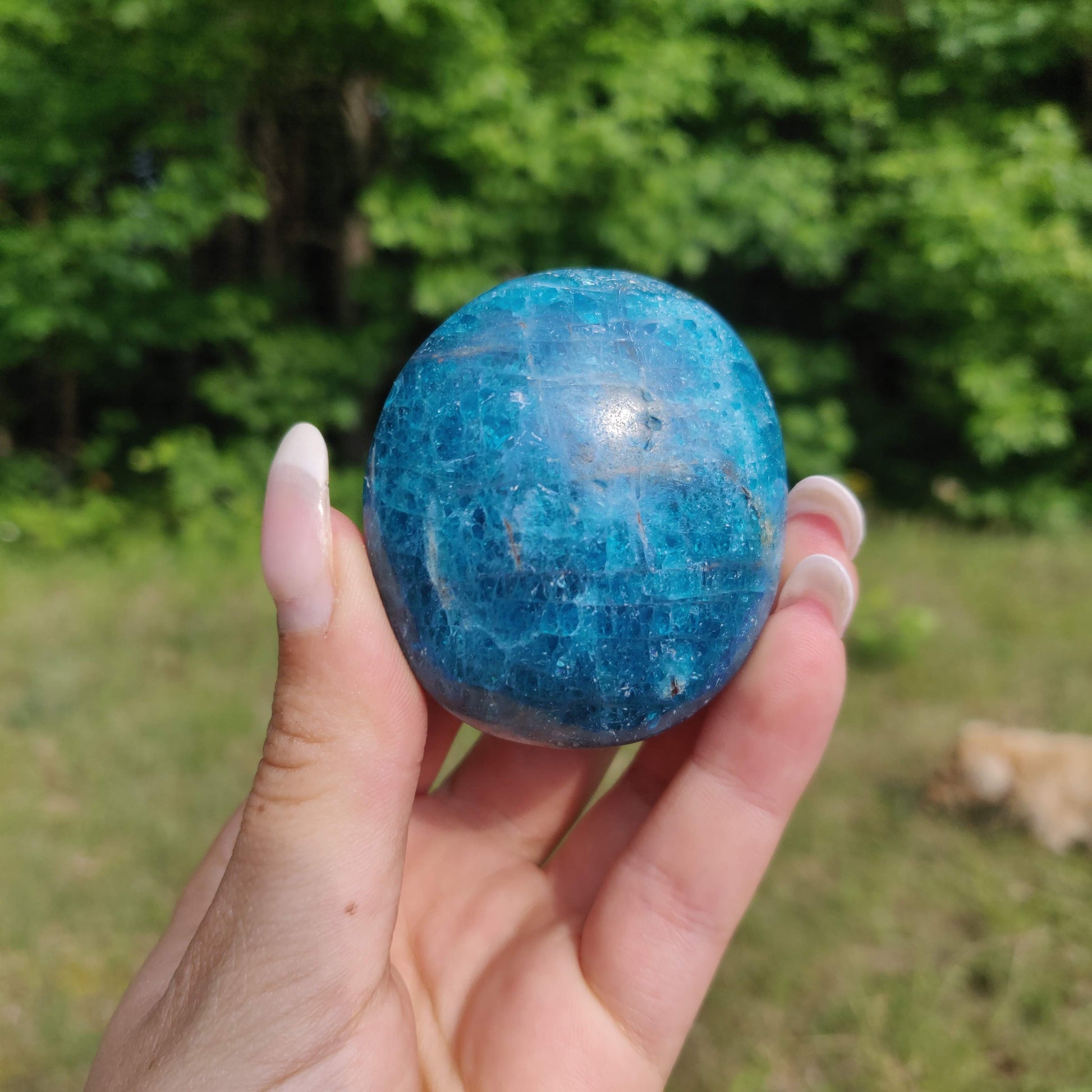 Blue Apatite Palm Stone (#14) - Simply Affinity