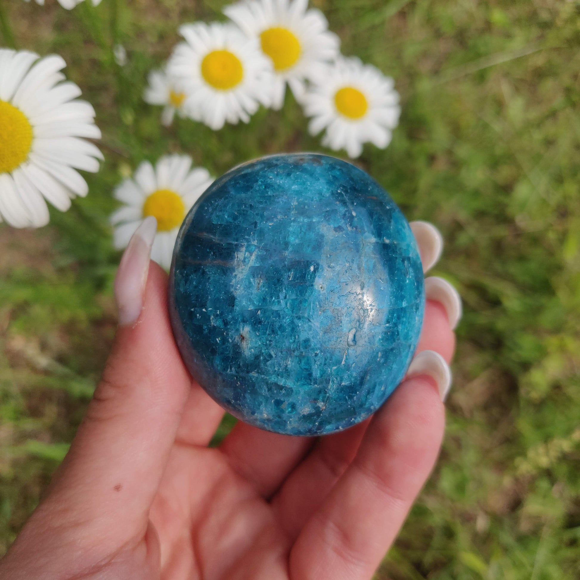 Blue Apatite Palm Stone (#14) - Simply Affinity