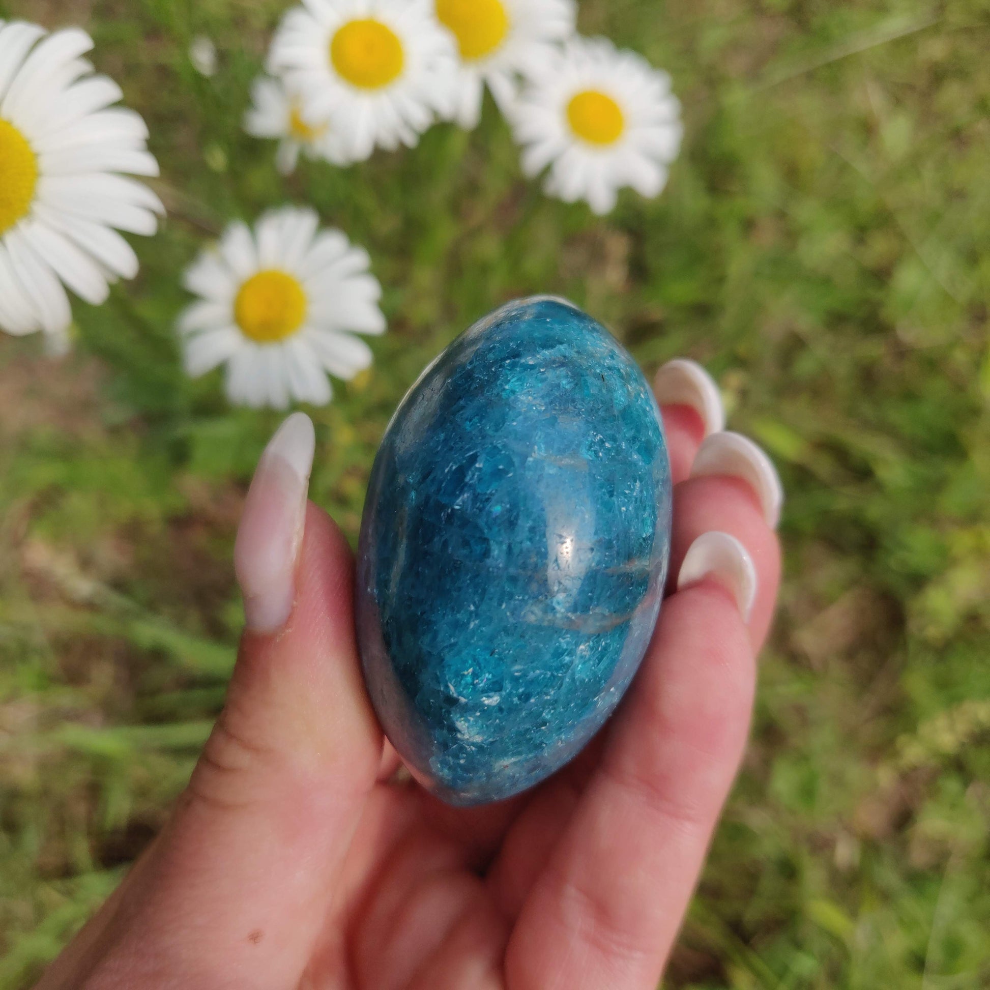 Blue Apatite Palm Stone (#14) - Simply Affinity