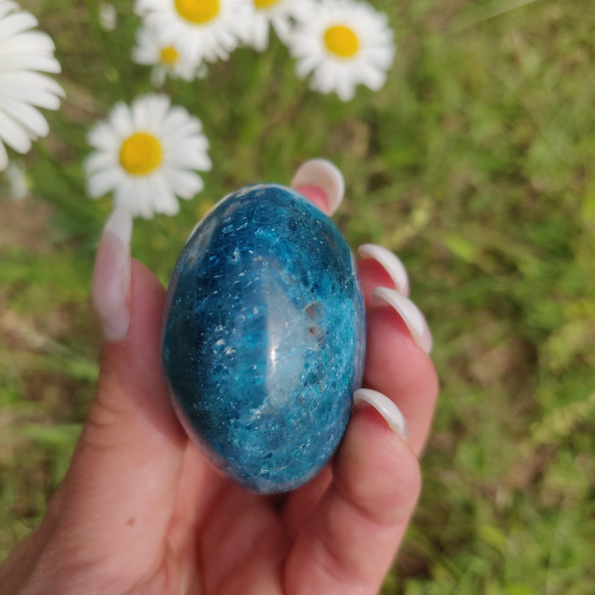 Blue Apatite Palm Stone (#14) - Simply Affinity