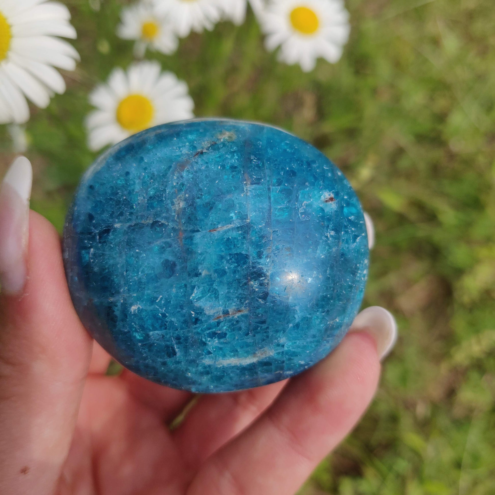 Blue Apatite Palm Stone (#14) - Simply Affinity
