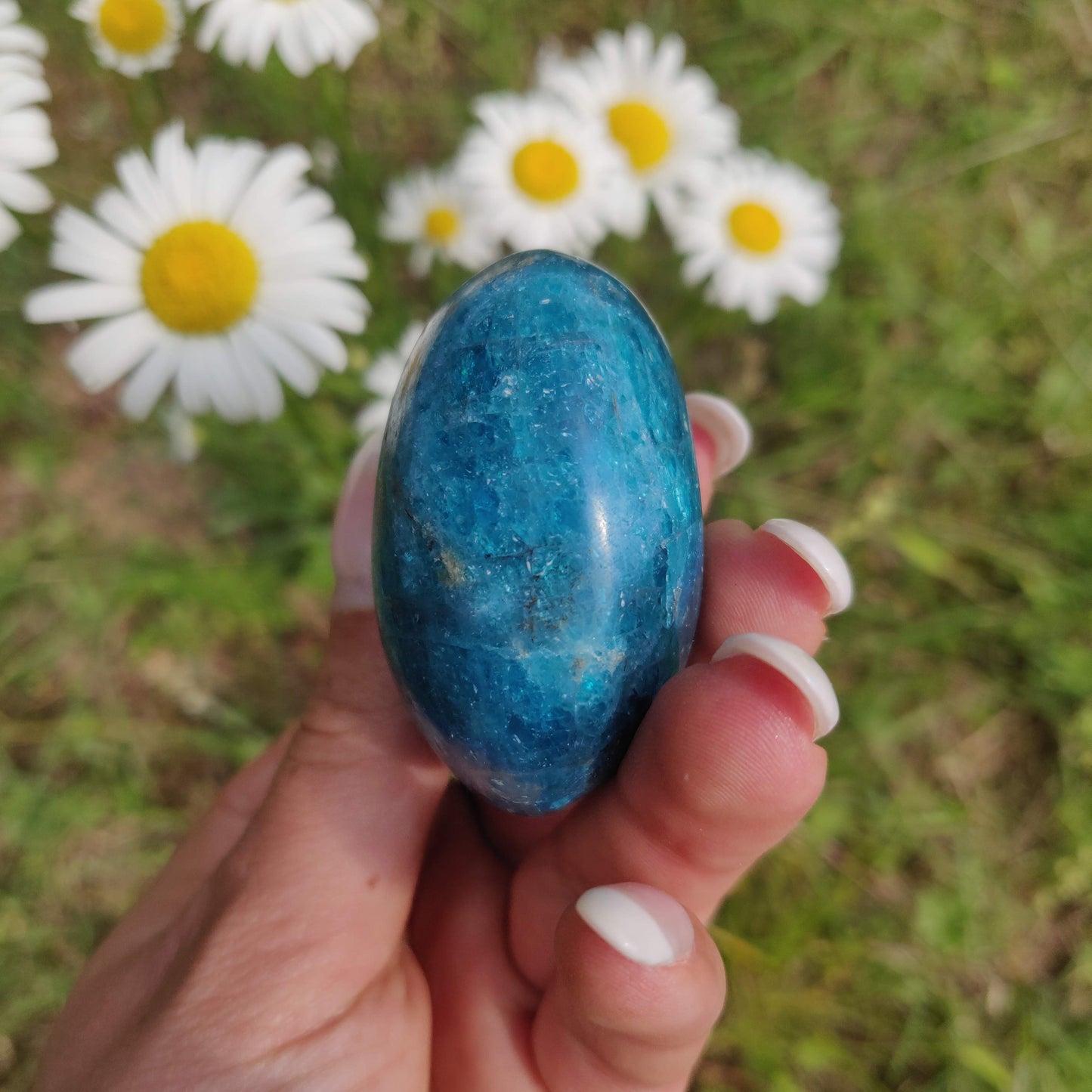 Blue Apatite Palm Stone (#14) - Simply Affinity