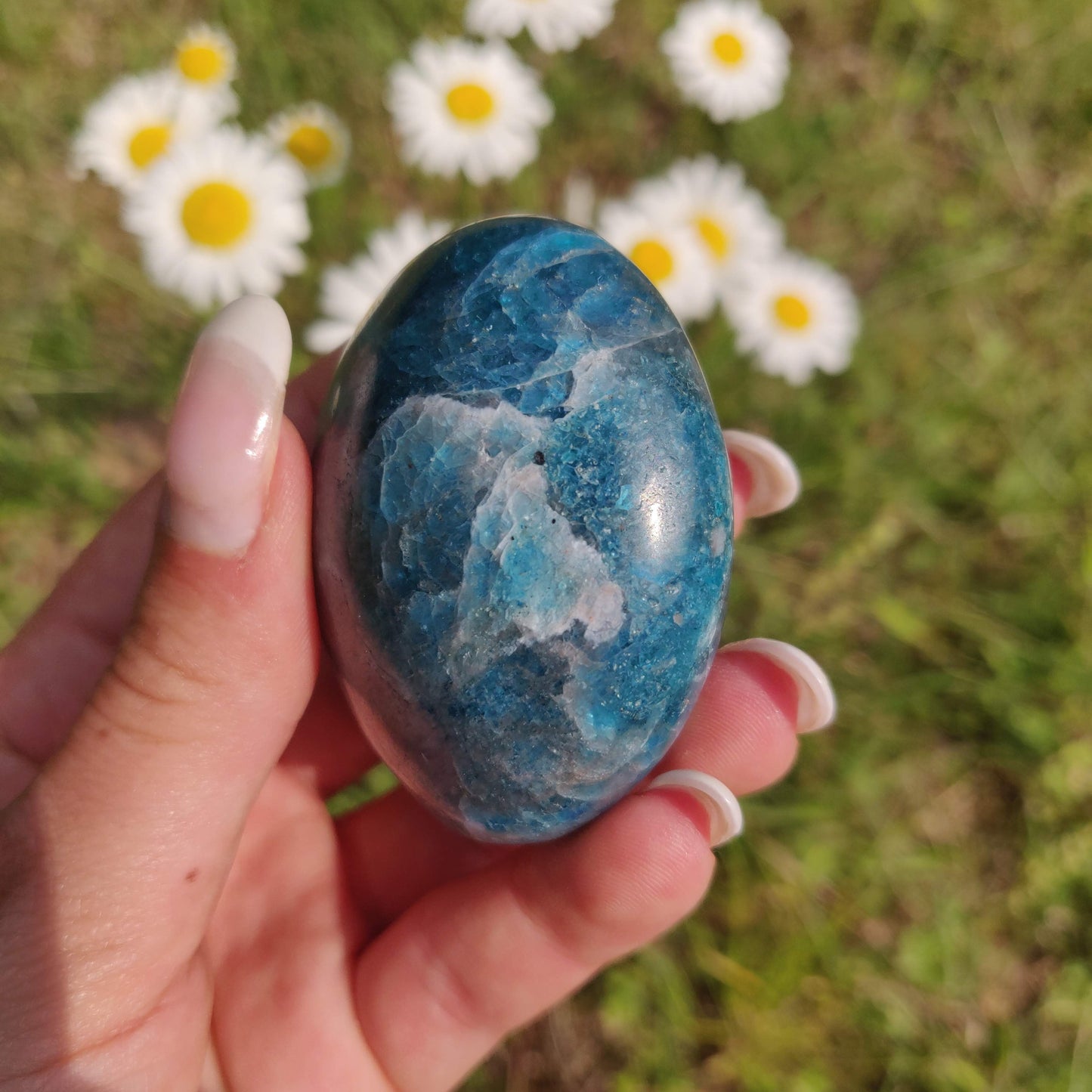 Blue Apatite Palm Stone (#16) - Simply Affinity