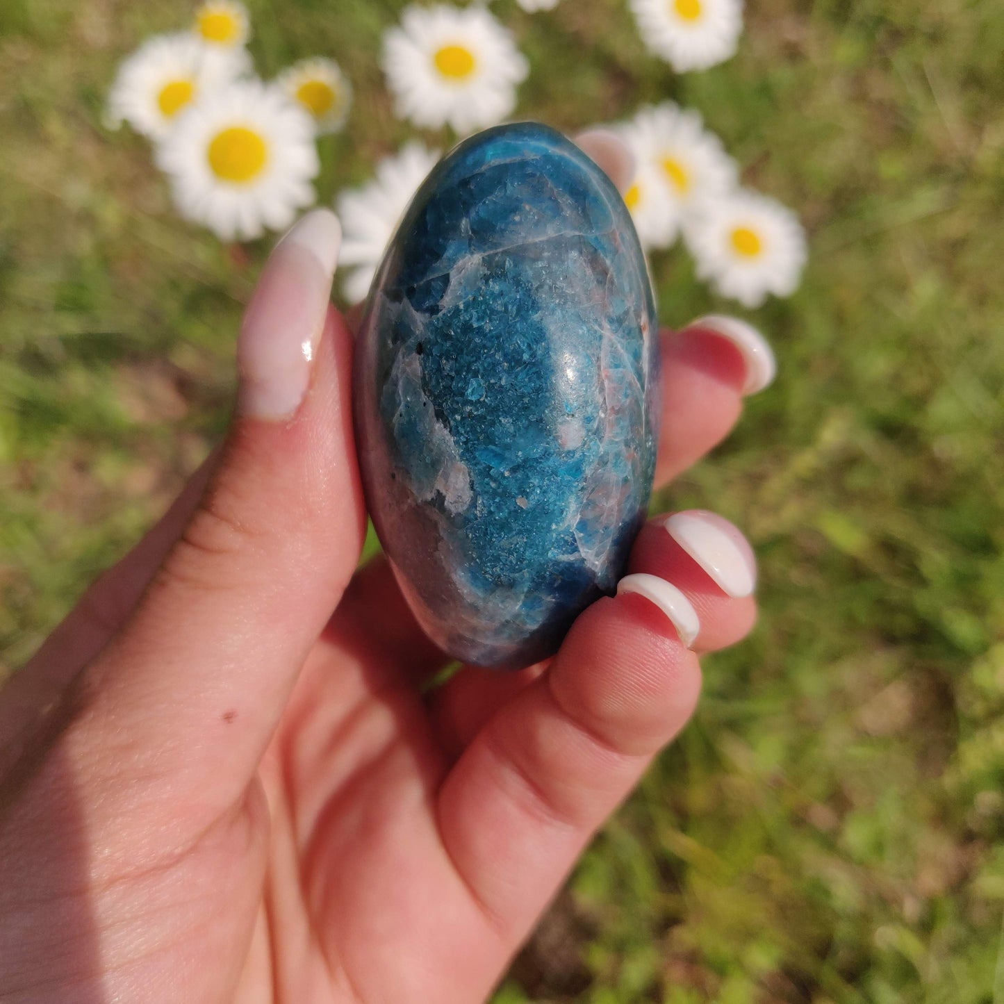 Blue Apatite Palm Stone (#16) - Simply Affinity