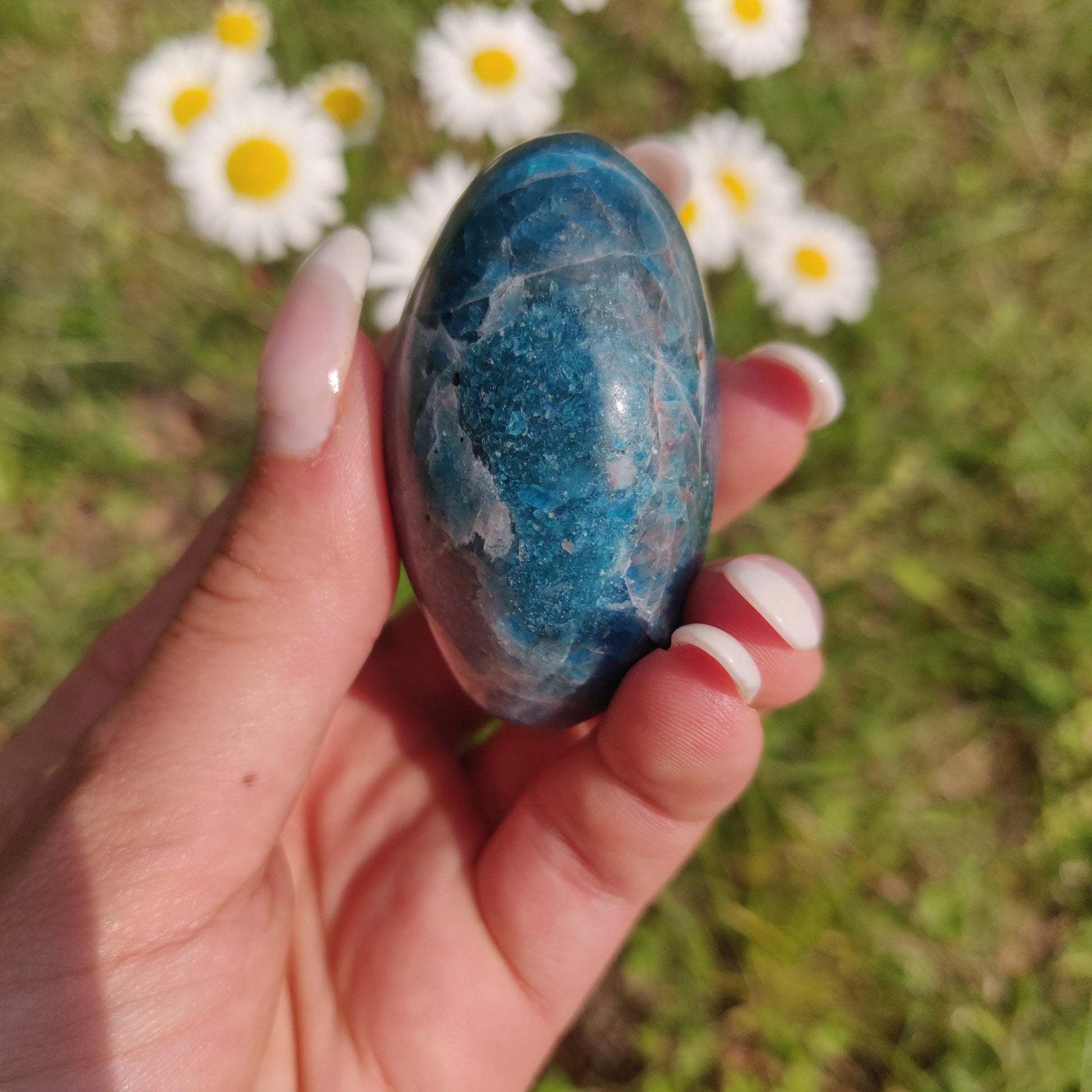 Blue Apatite Palm Stone (#16) - Simply Affinity