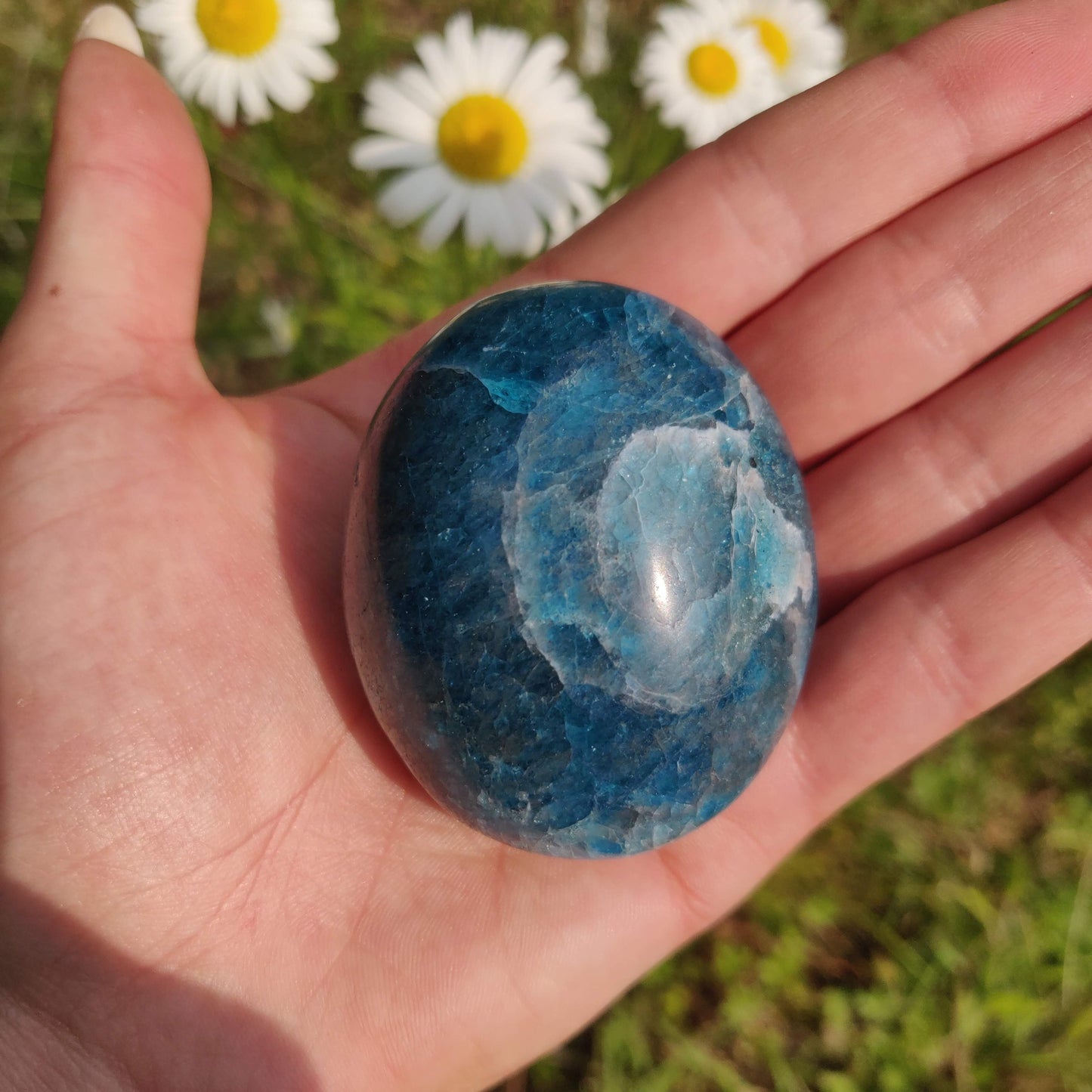Blue Apatite Palm Stone (#16) - Simply Affinity
