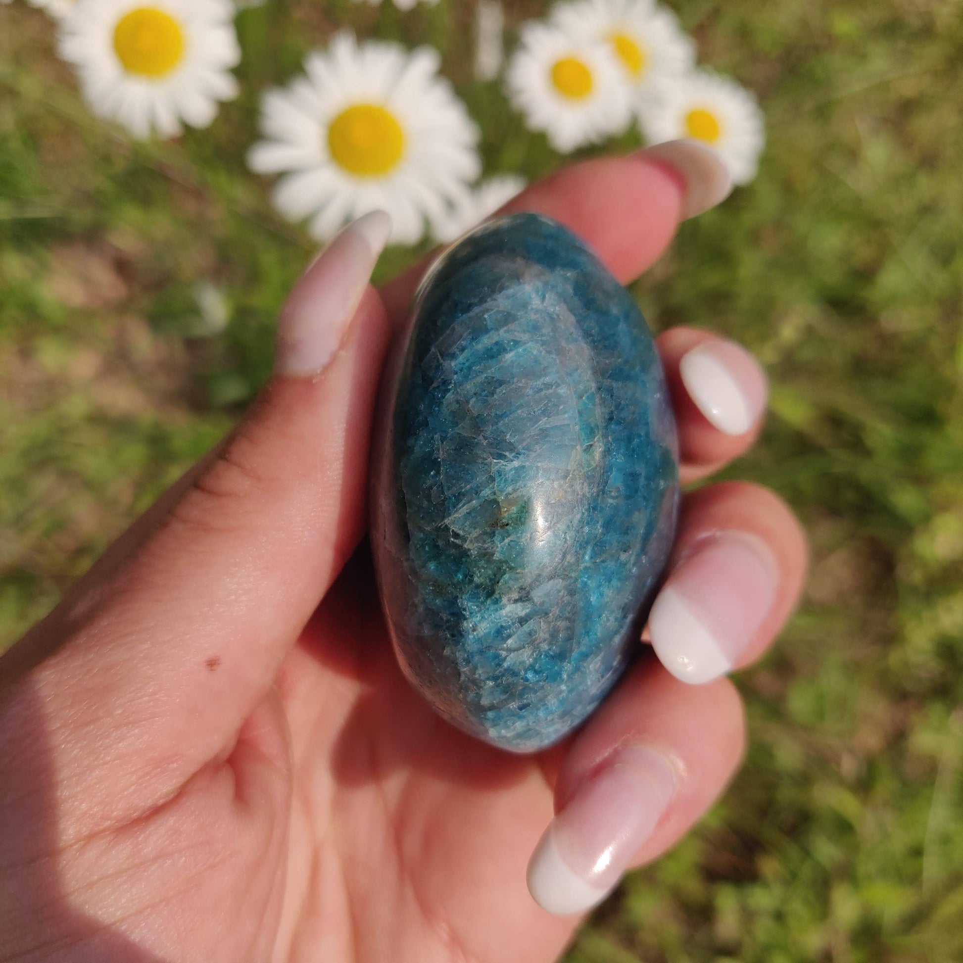 Blue Apatite Palm Stone (#16) - Simply Affinity