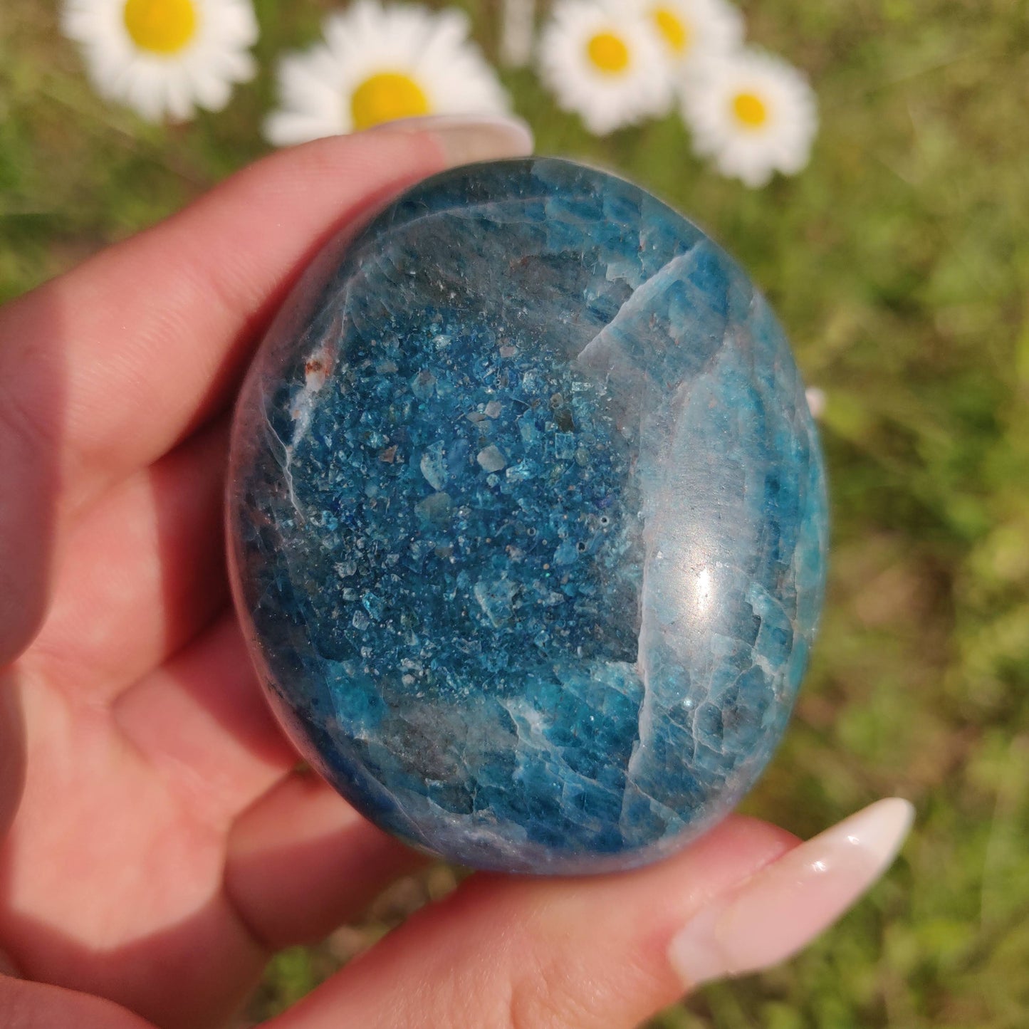 Blue Apatite Palm Stone (#16) - Simply Affinity