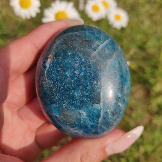 Blue Apatite Palm Stone (#16) - Simply Affinity