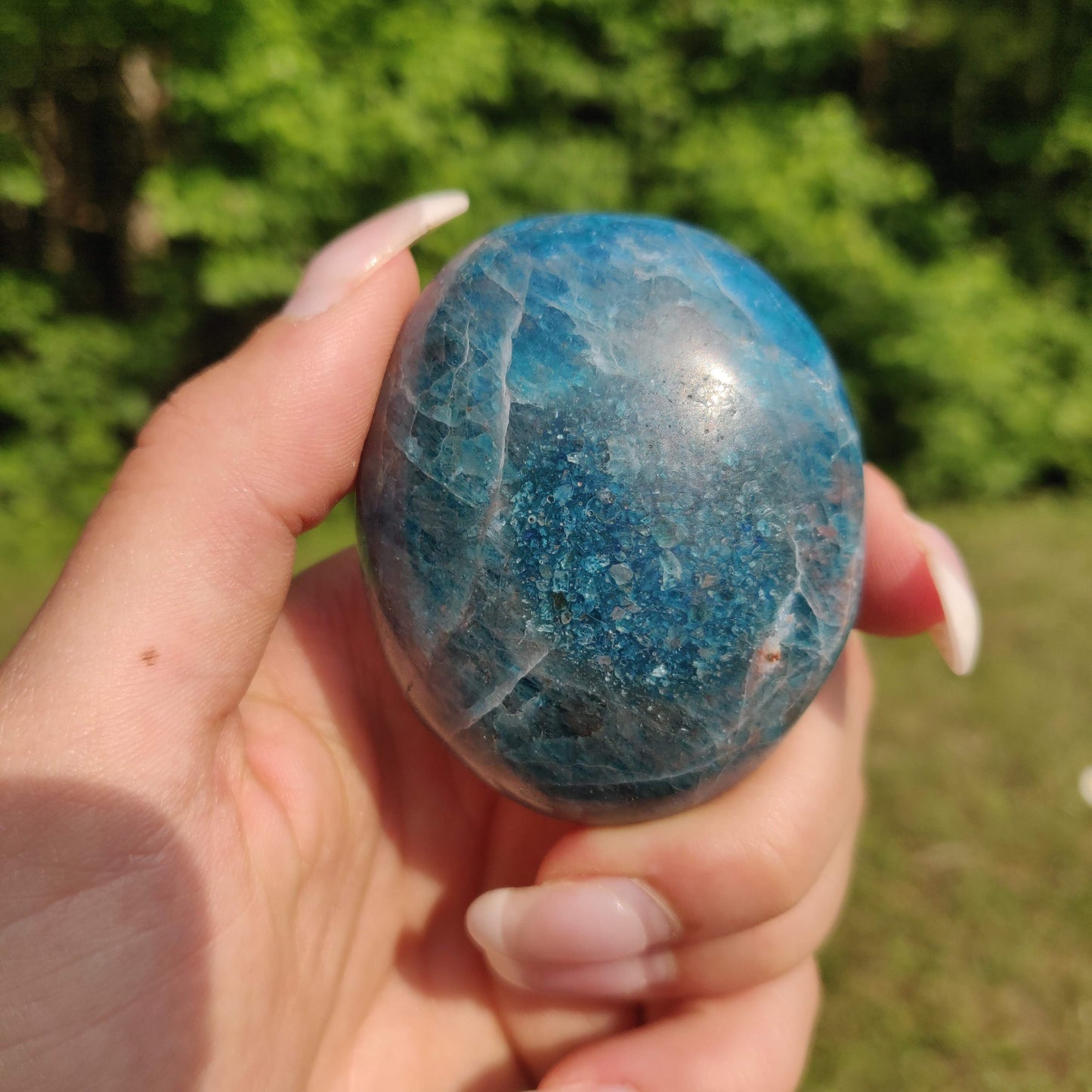 Blue Apatite Palm Stone (#16) - Simply Affinity