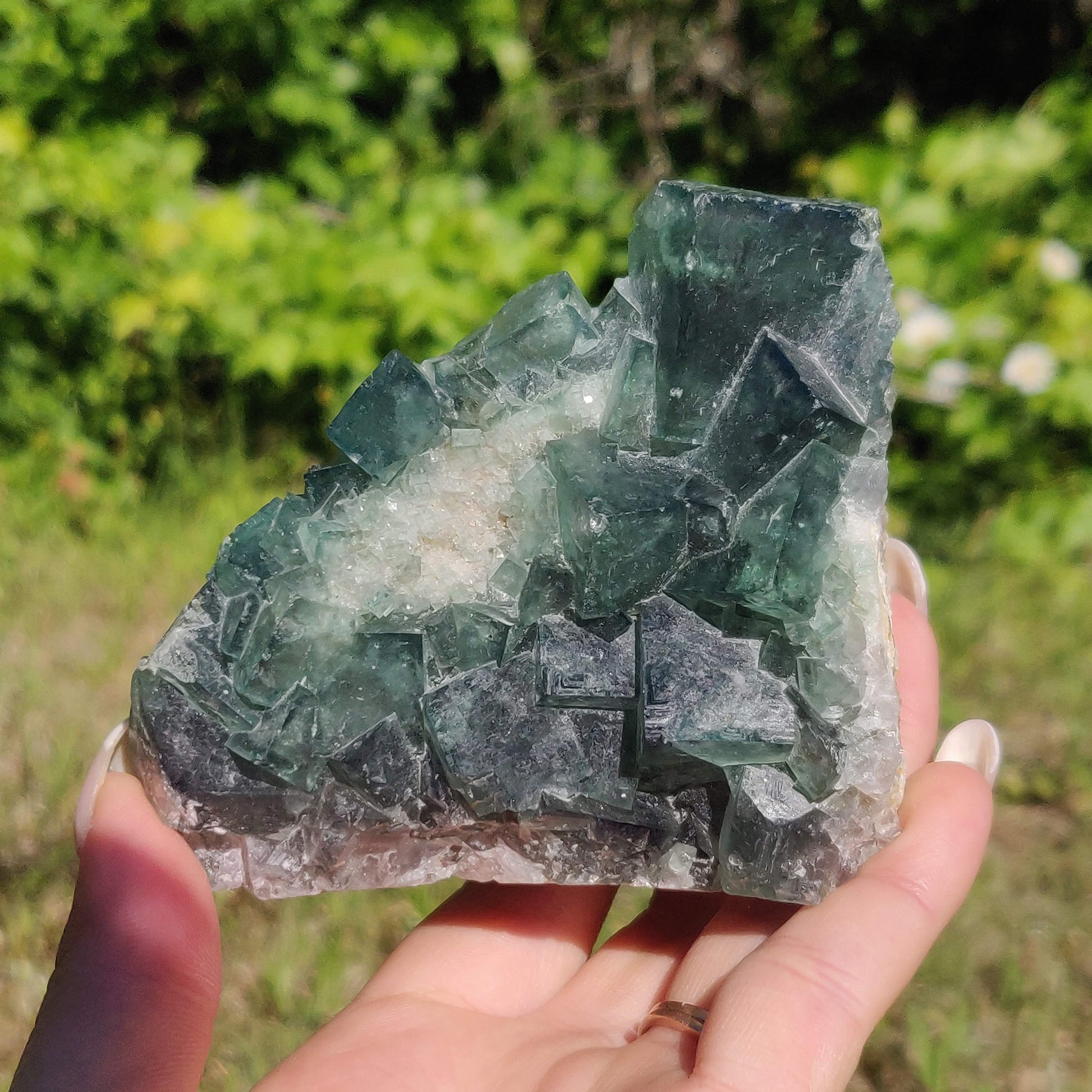 Raw Cubic Fluorite Cluster (#1) - Simply Affinity