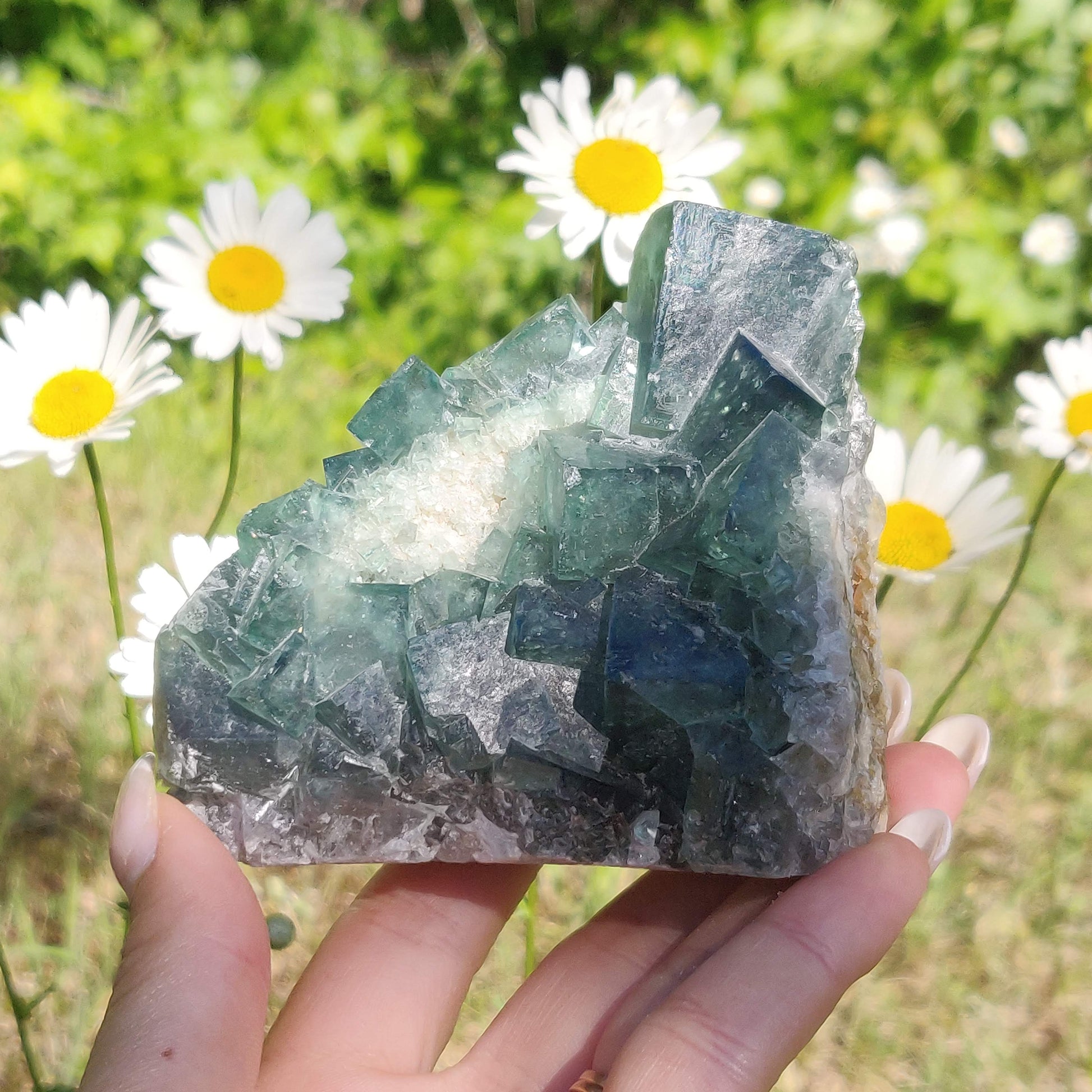 Raw Cubic Fluorite Cluster (#1) - Simply Affinity